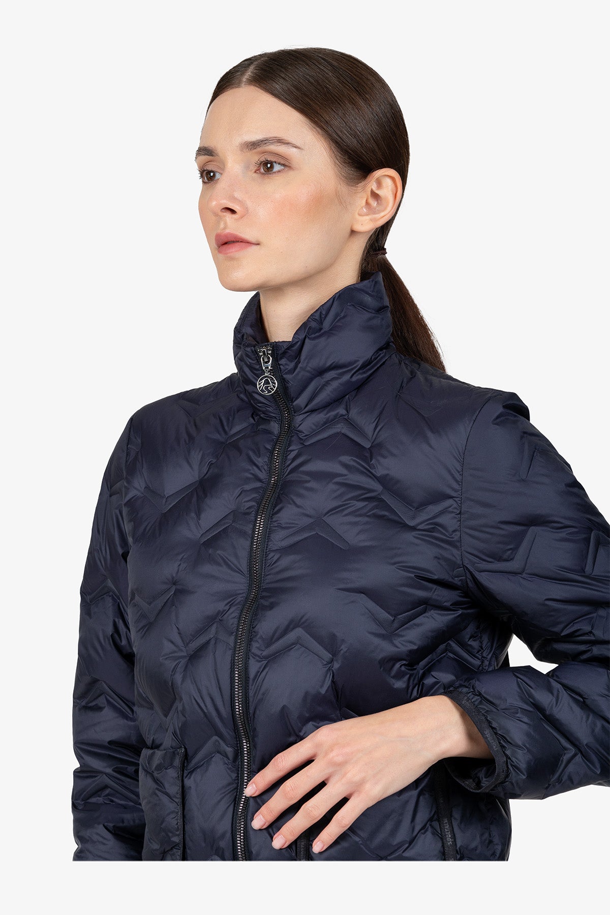 Lightweight Down Jacket with Stand-up Collar