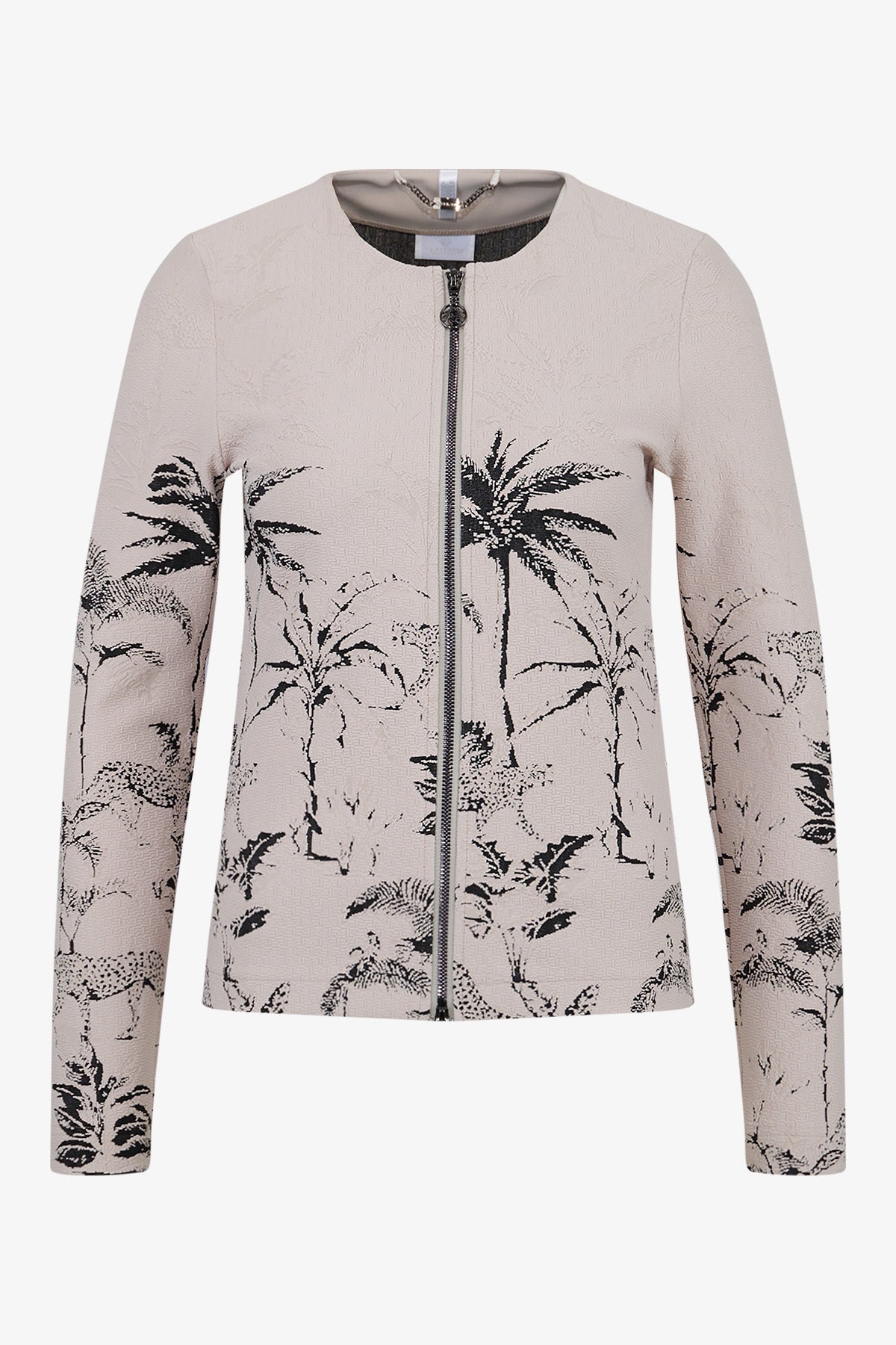 Round-neck Jersey Jacket