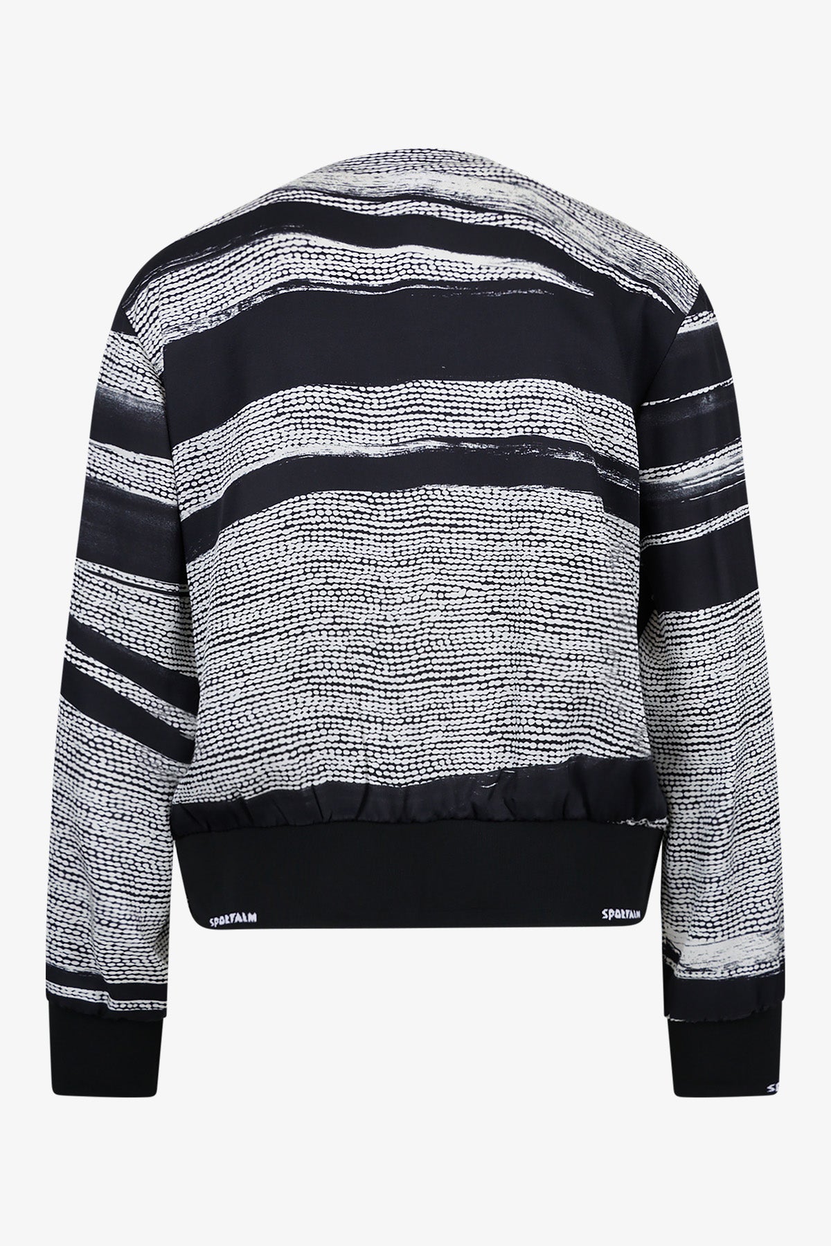 Blouse Blouson with Abstract Print