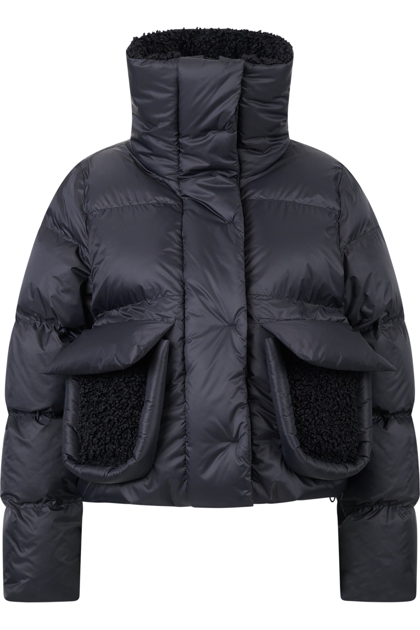 Down Jacket with Plush Details