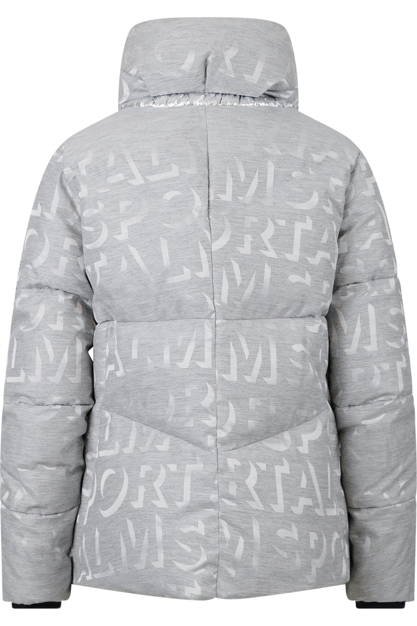 抽繩立領字母提花羽絨夾克