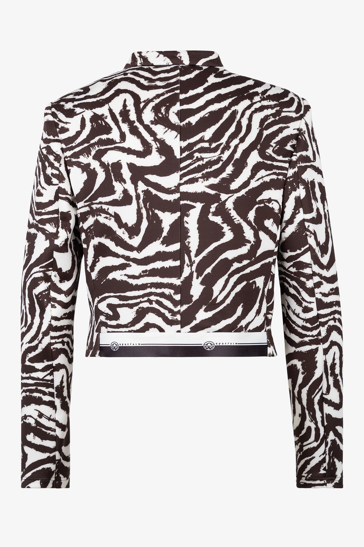 Jacket with Stand-up Collar in Zebra Design