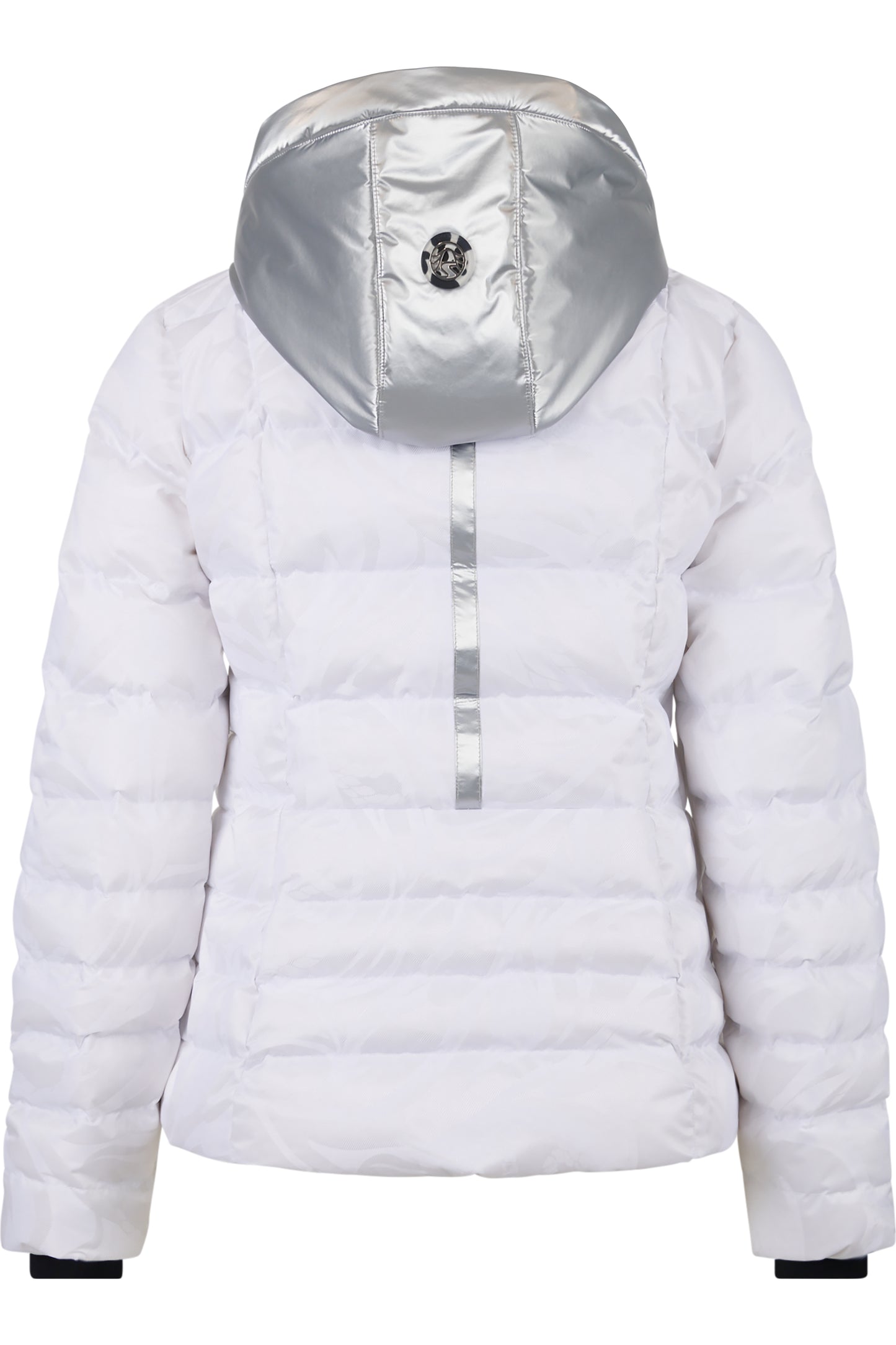 連帽立領提花羽絨夾克