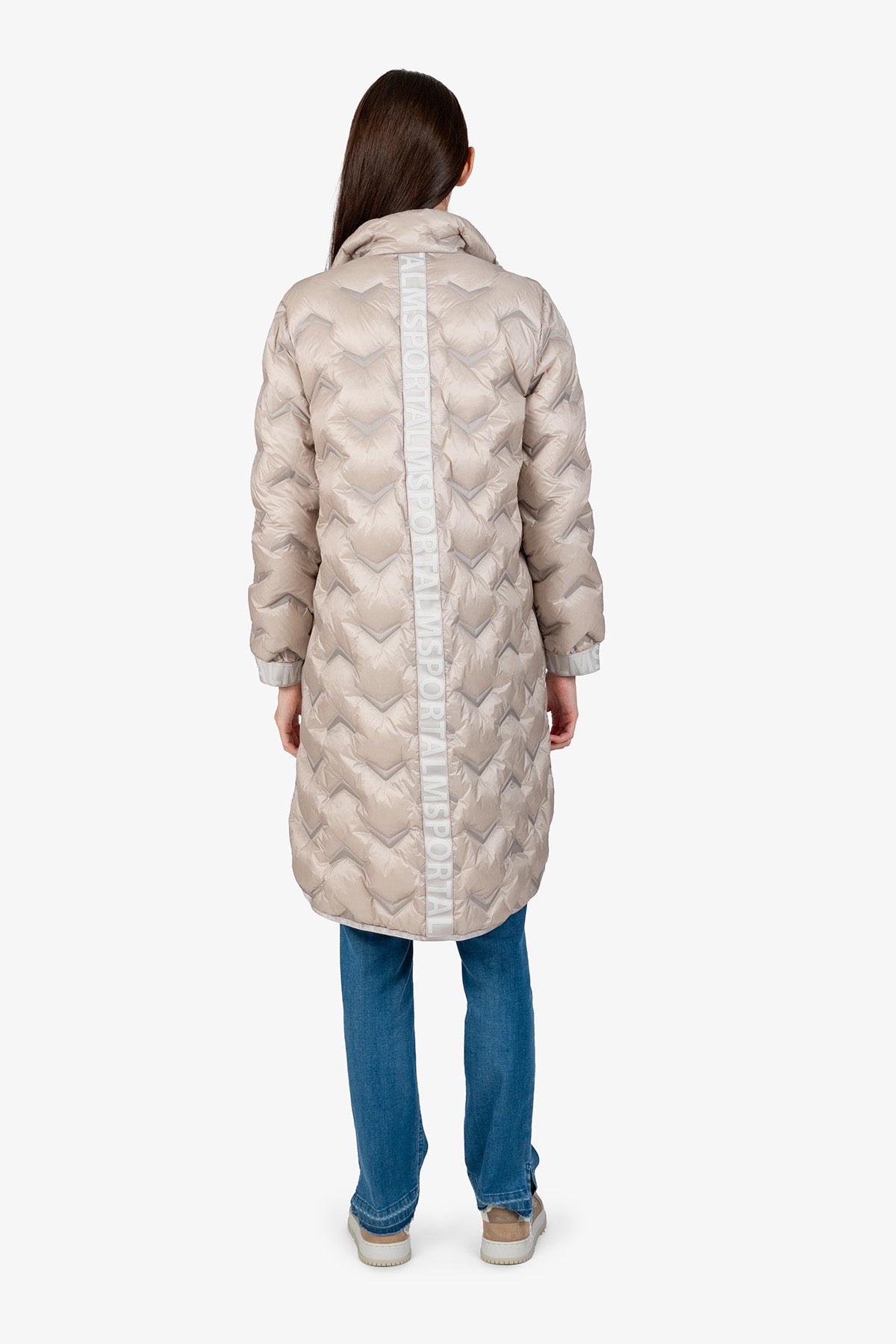 Lightweight Down Coat with Stand-up Collar
