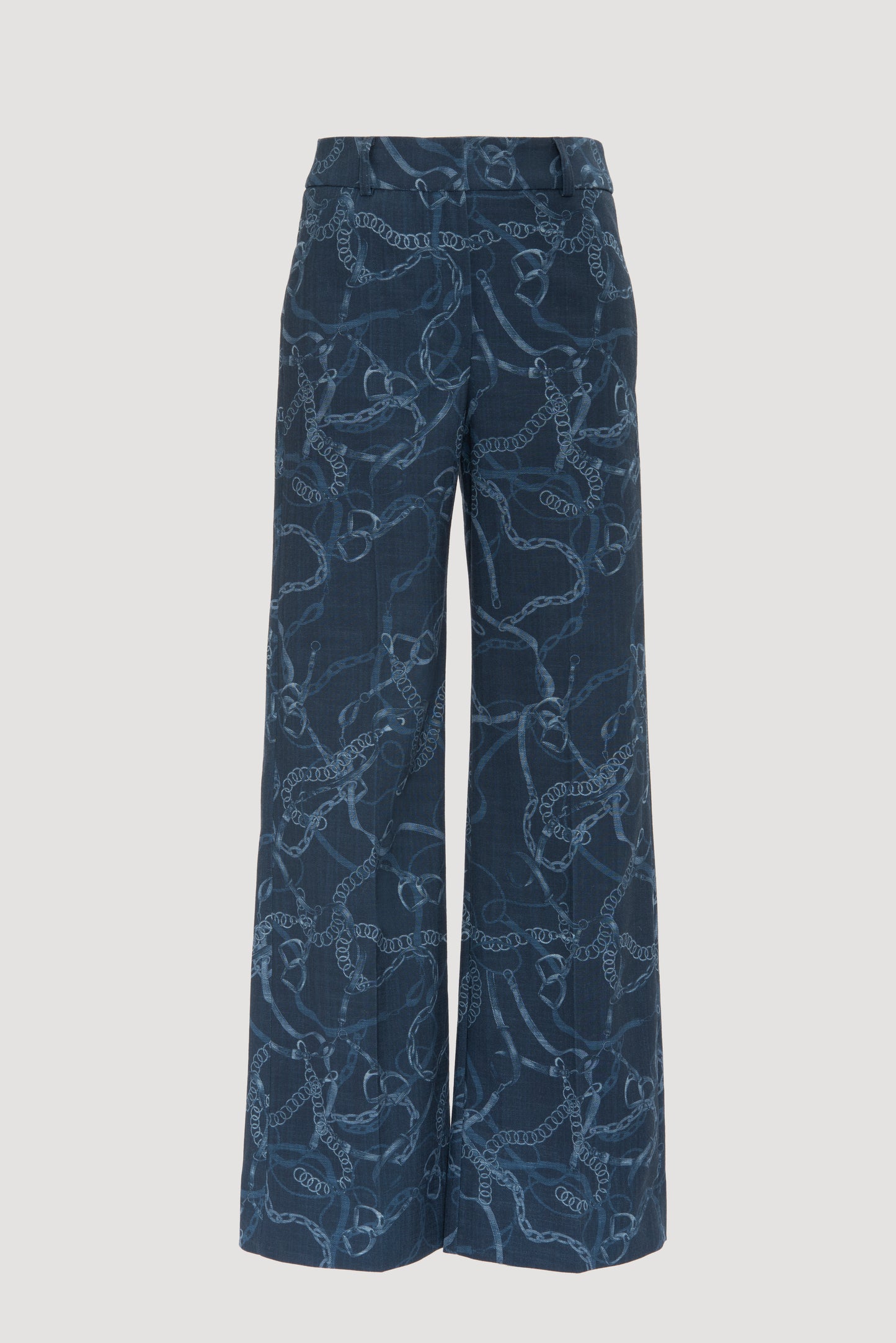 Printed Denim Trousers