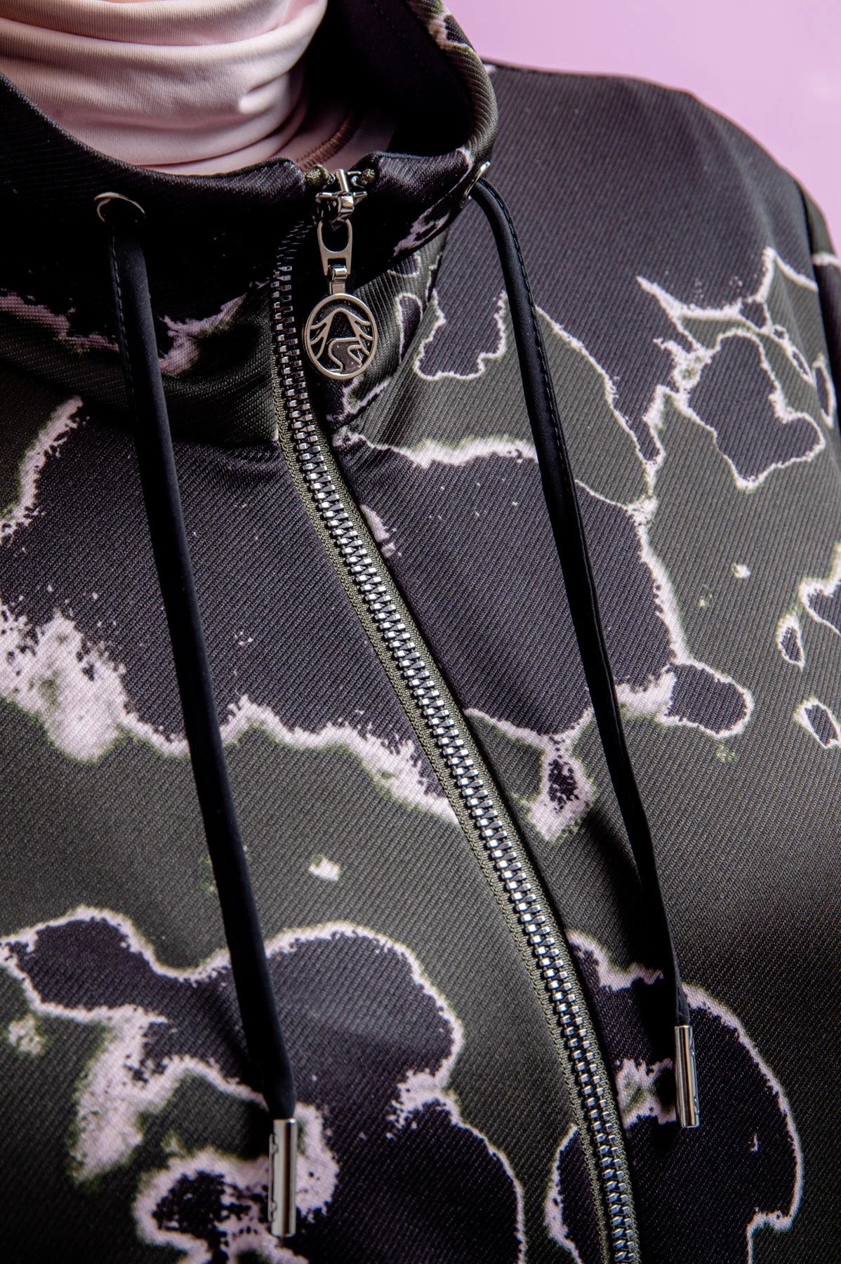 Blouson with All-over Batik Print