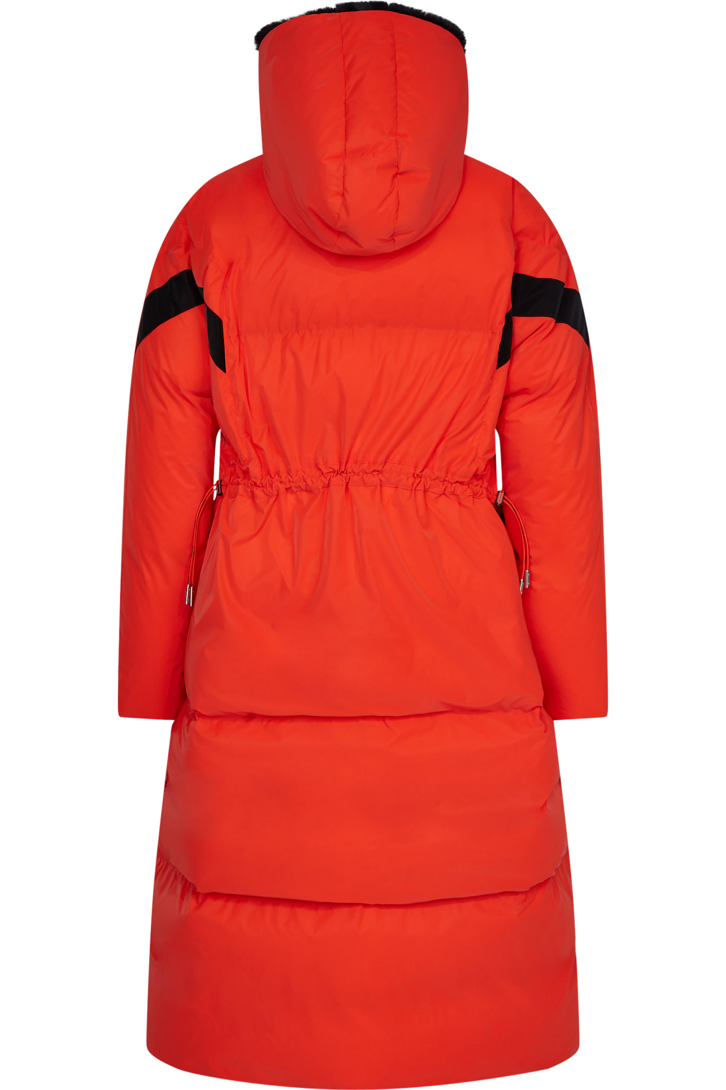 Down Coat with Color Contrasts