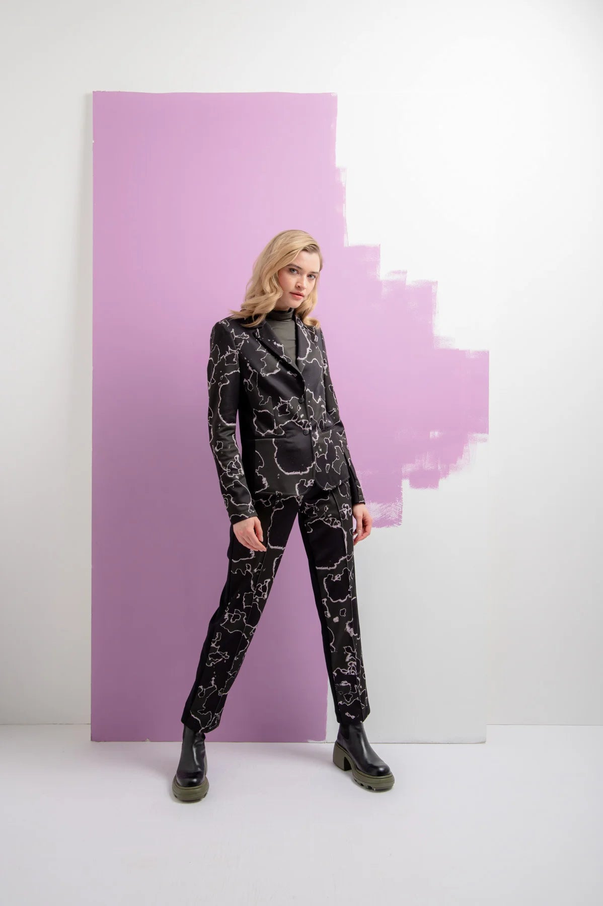 Jersey Blazer in Batik Look