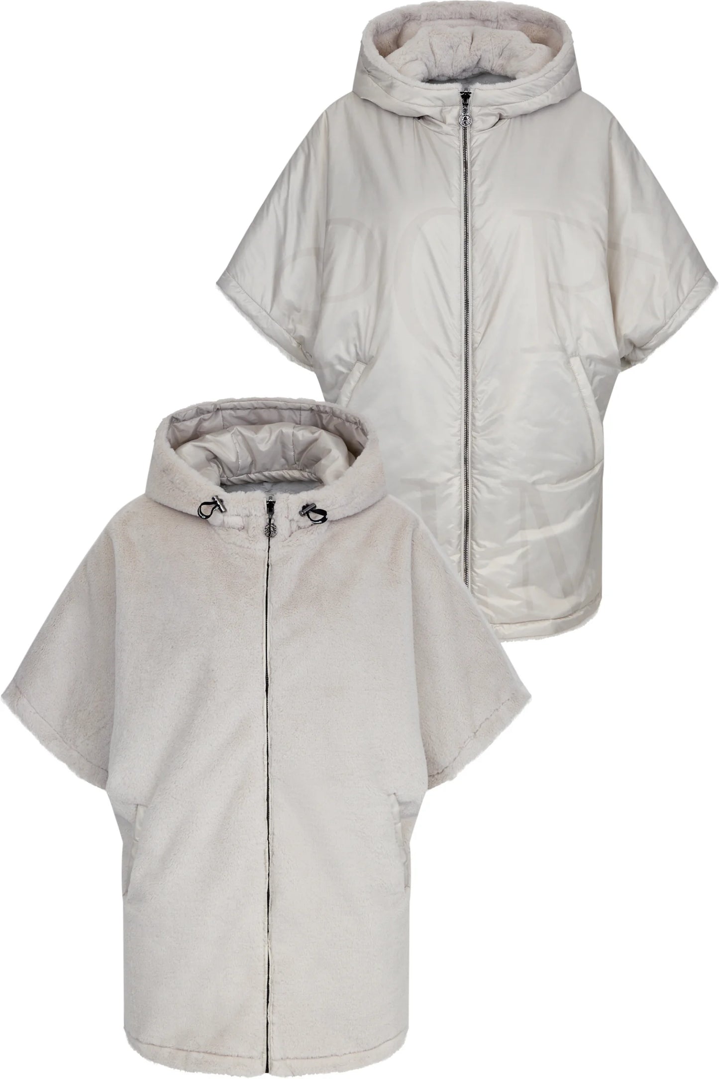 Reversible Cape with Faux Fur