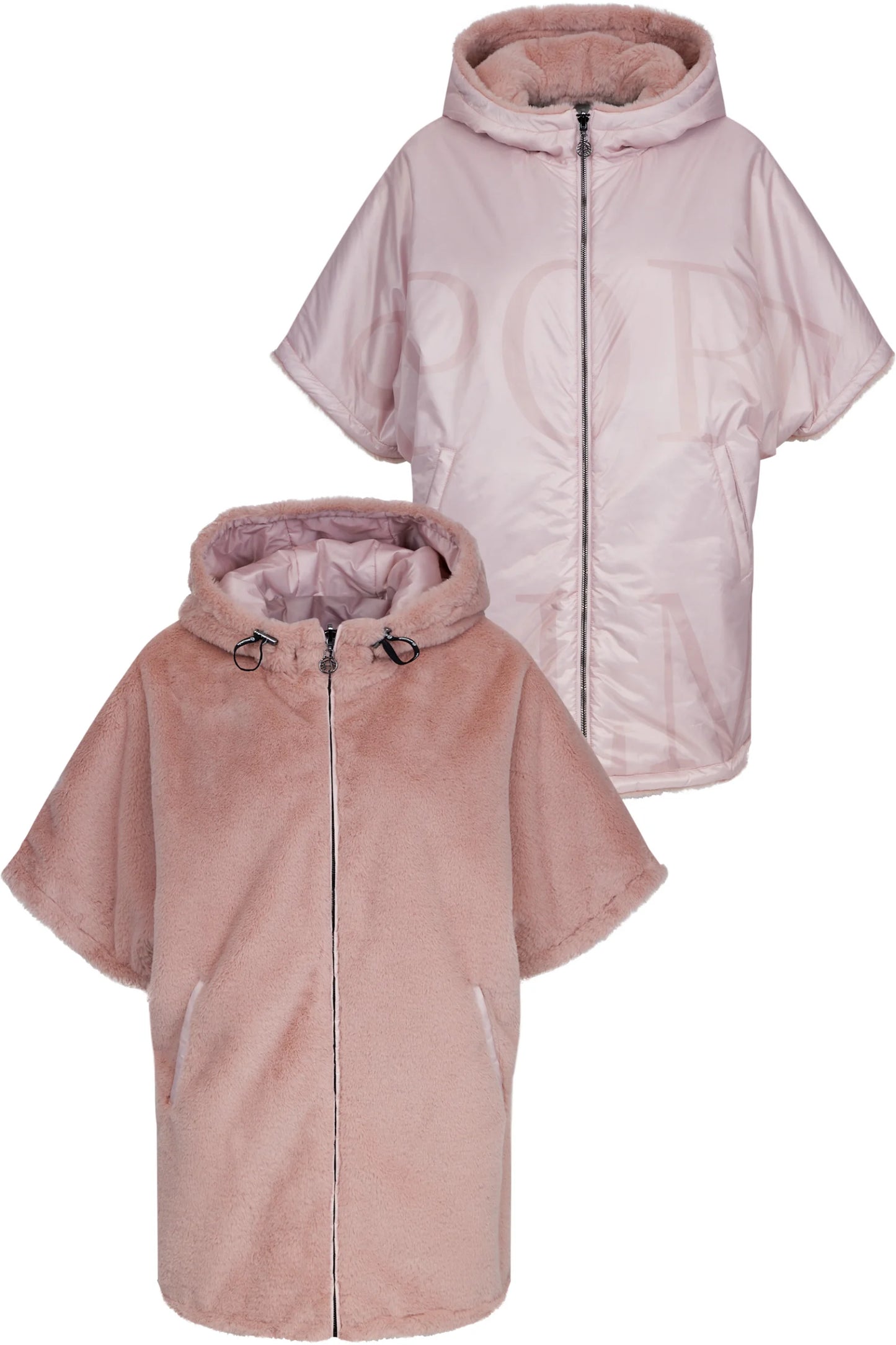 Reversible Cape with Faux Fur
