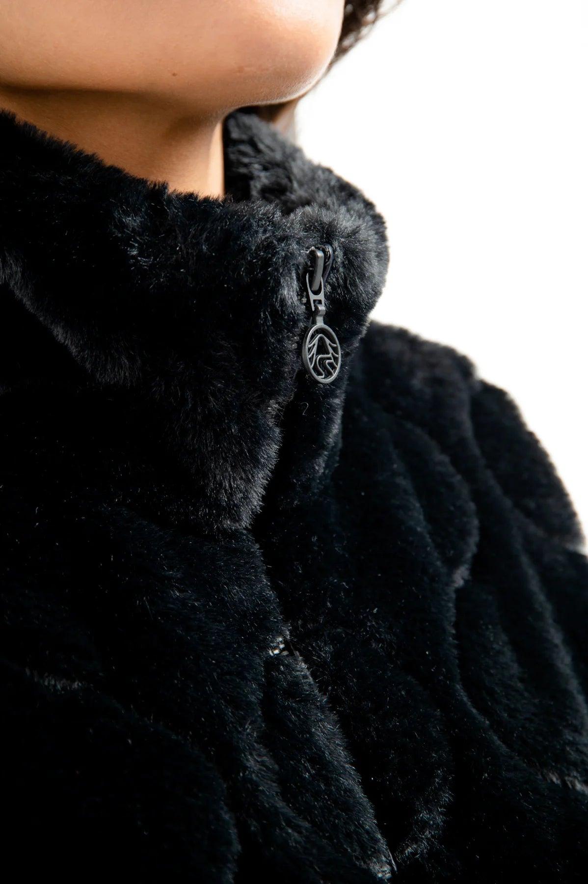Plush Vest with Stand-Up Collar