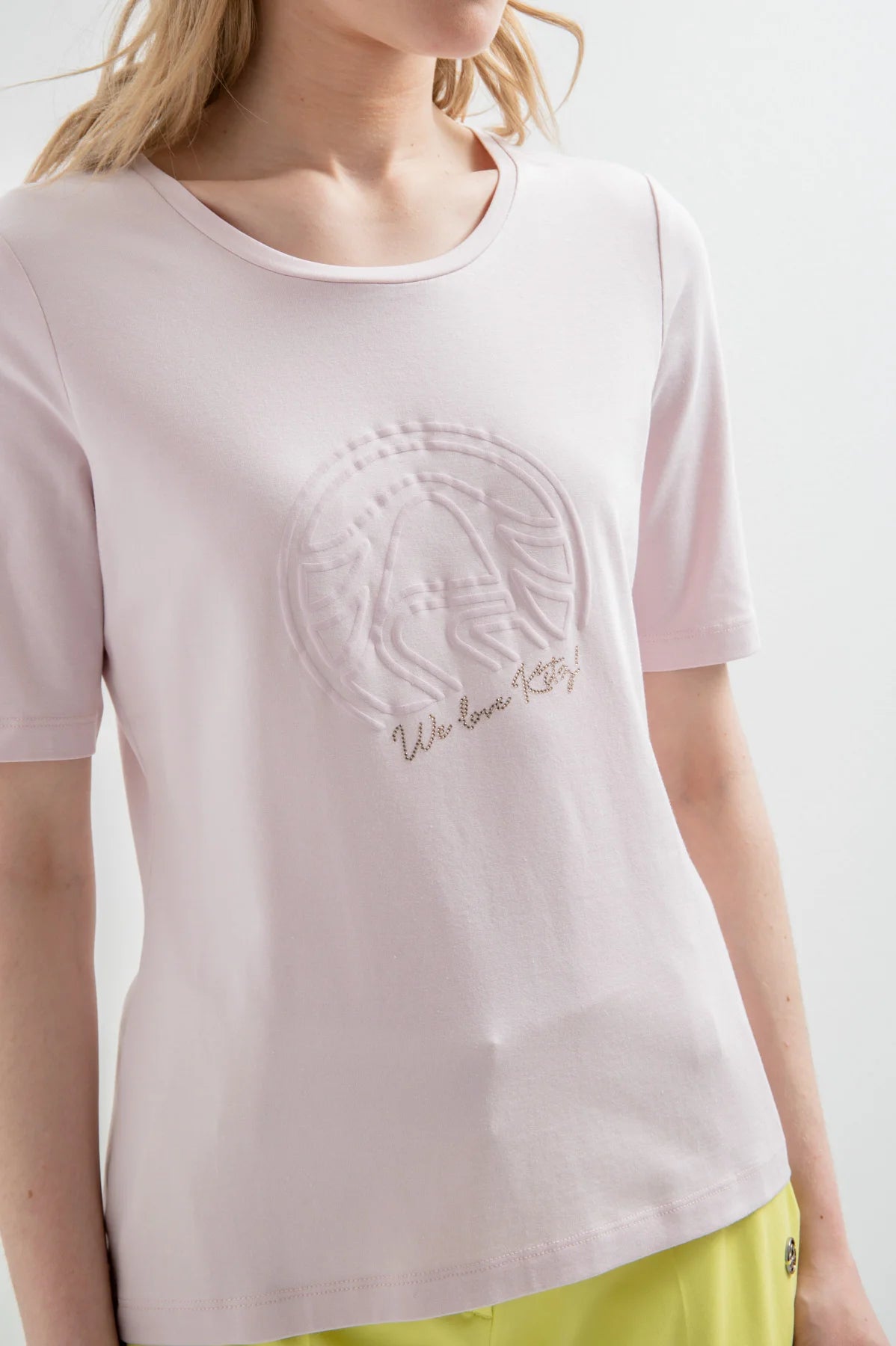 T-shirt with Slightly Raised Sportalm Logo