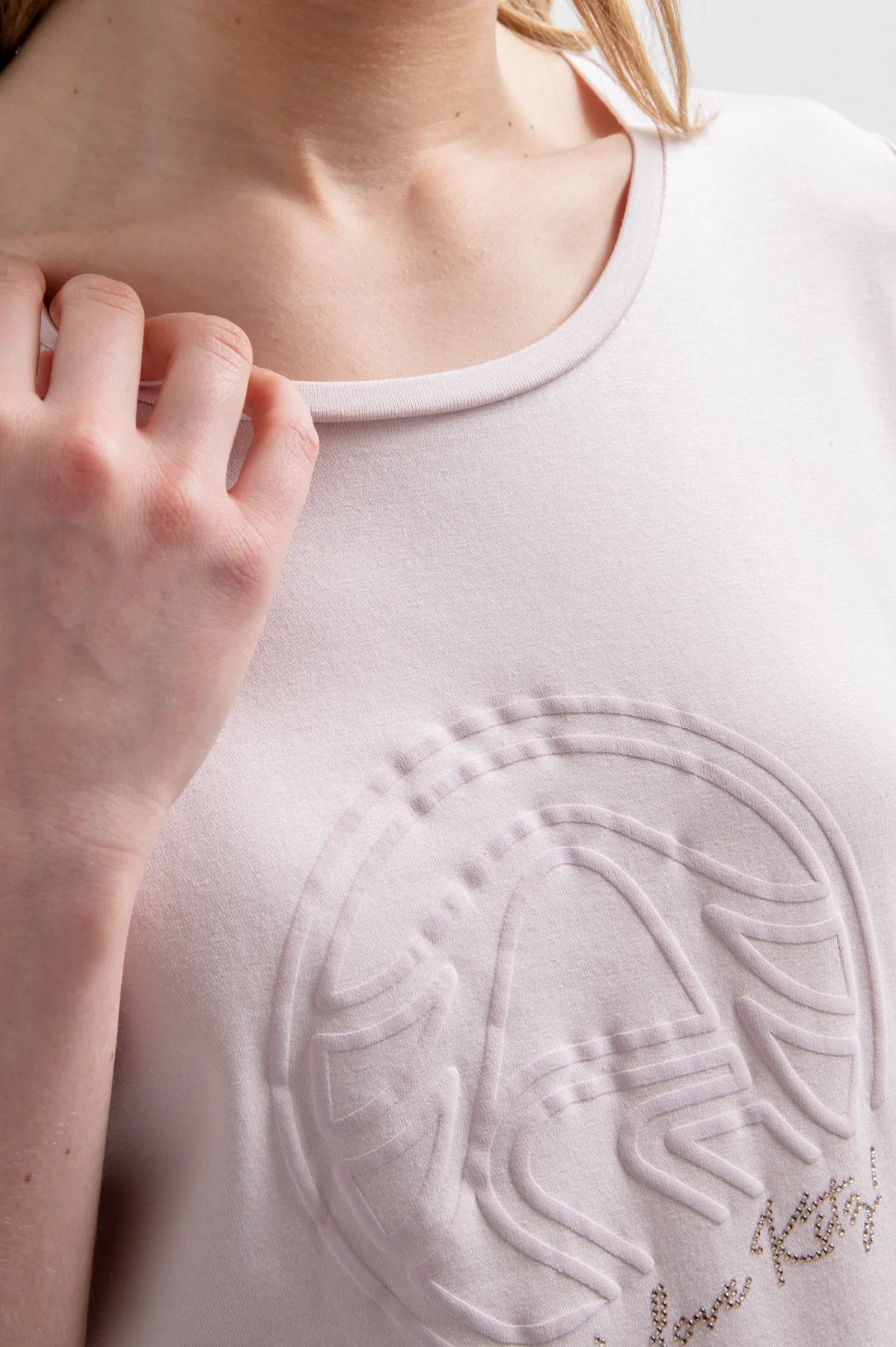 T-shirt with Slightly Raised Sportalm Logo