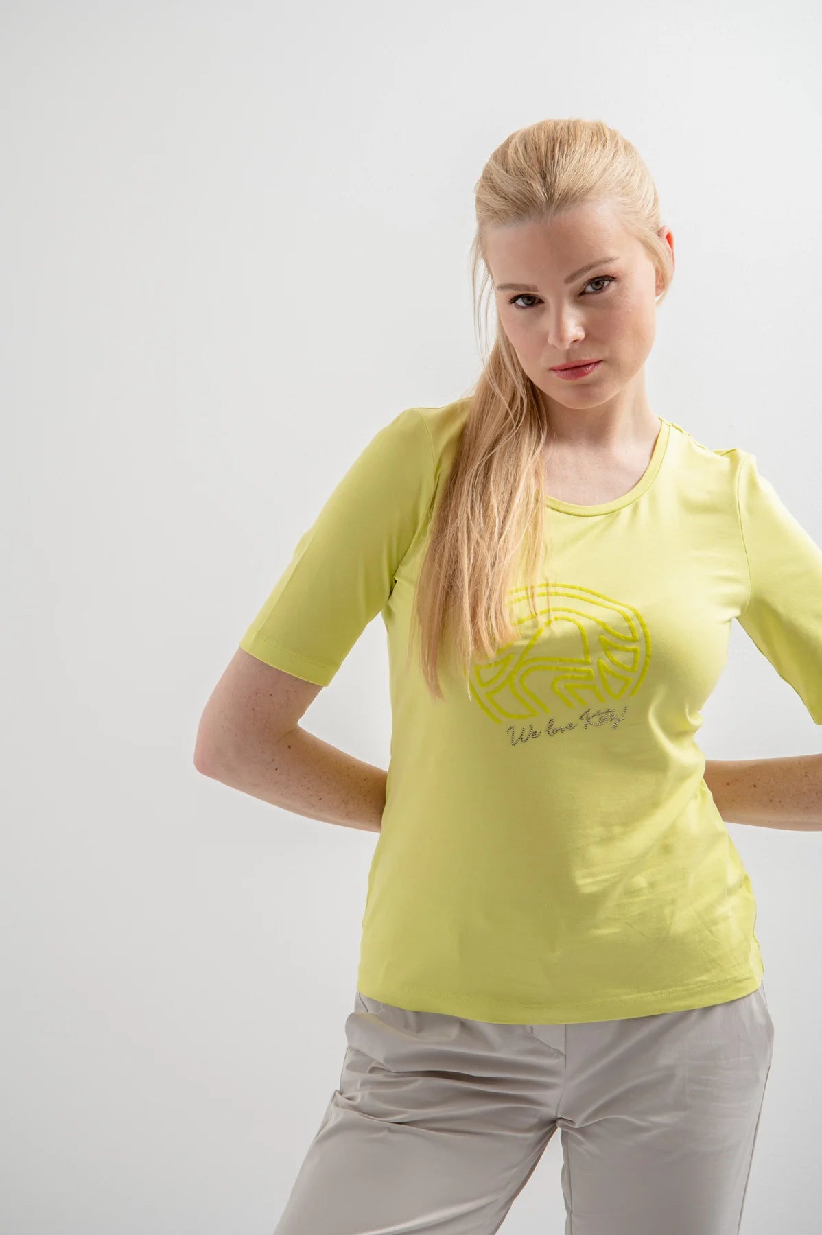 T-shirt with Slightly Raised Sportalm Logo