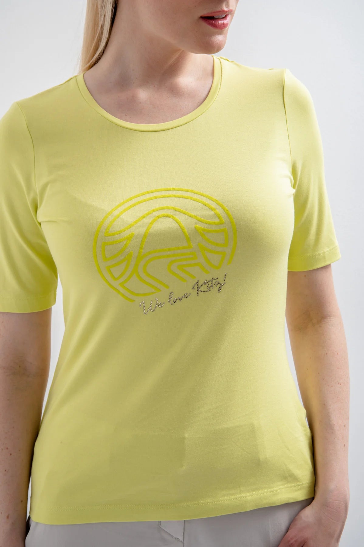 T-shirt with Slightly Raised Sportalm Logo