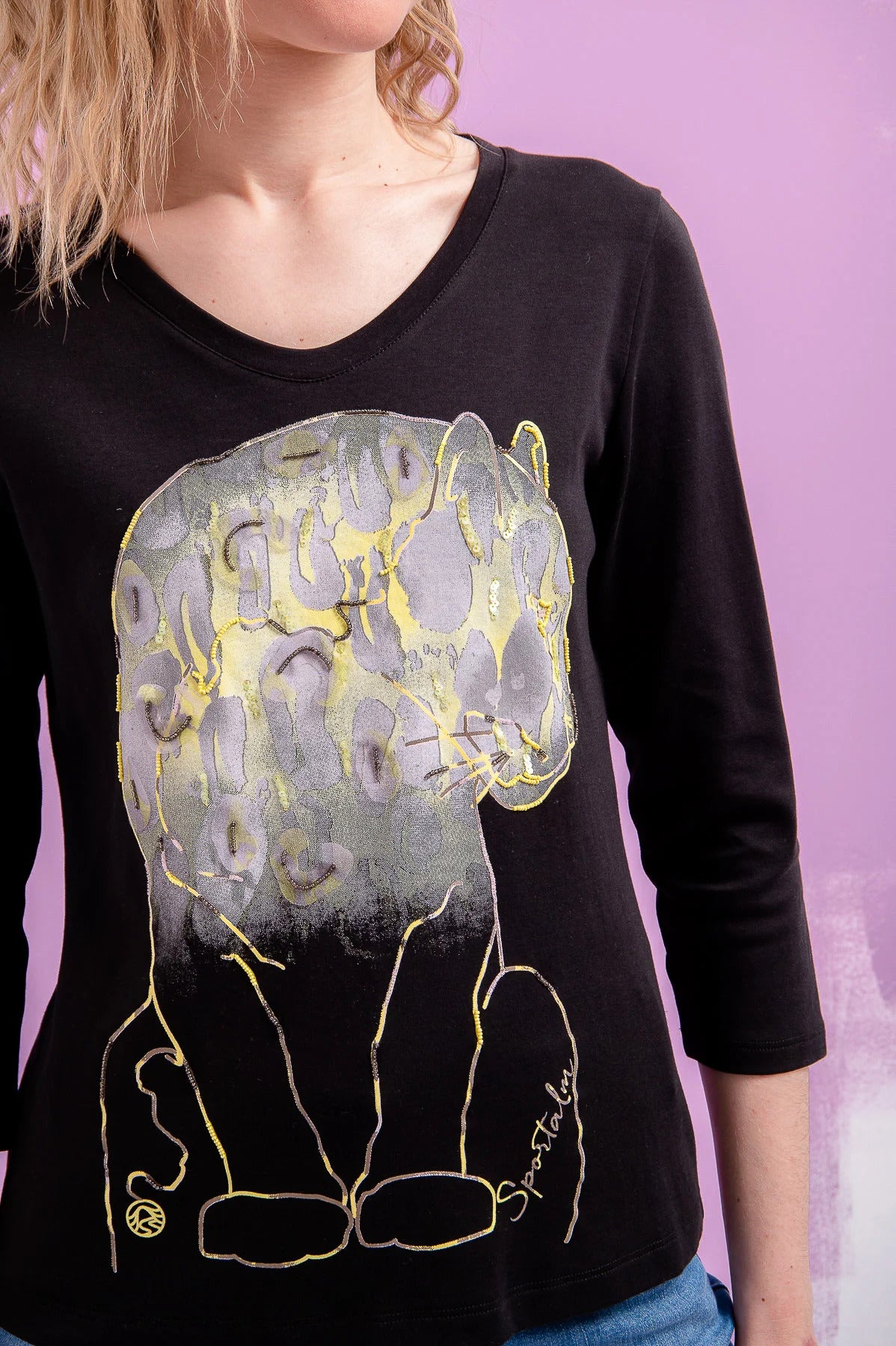 T-Shirt with Elaborate Print