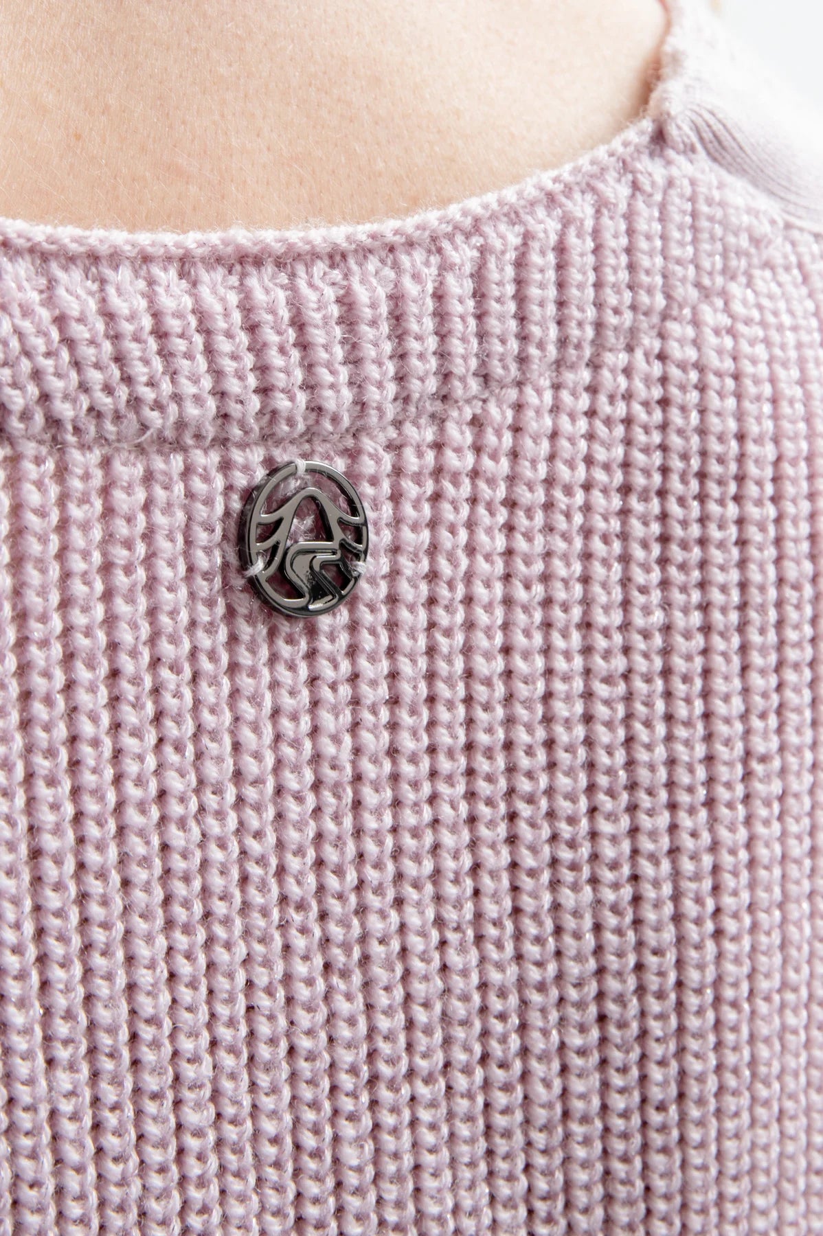 Knit Sweater with V-Neckline