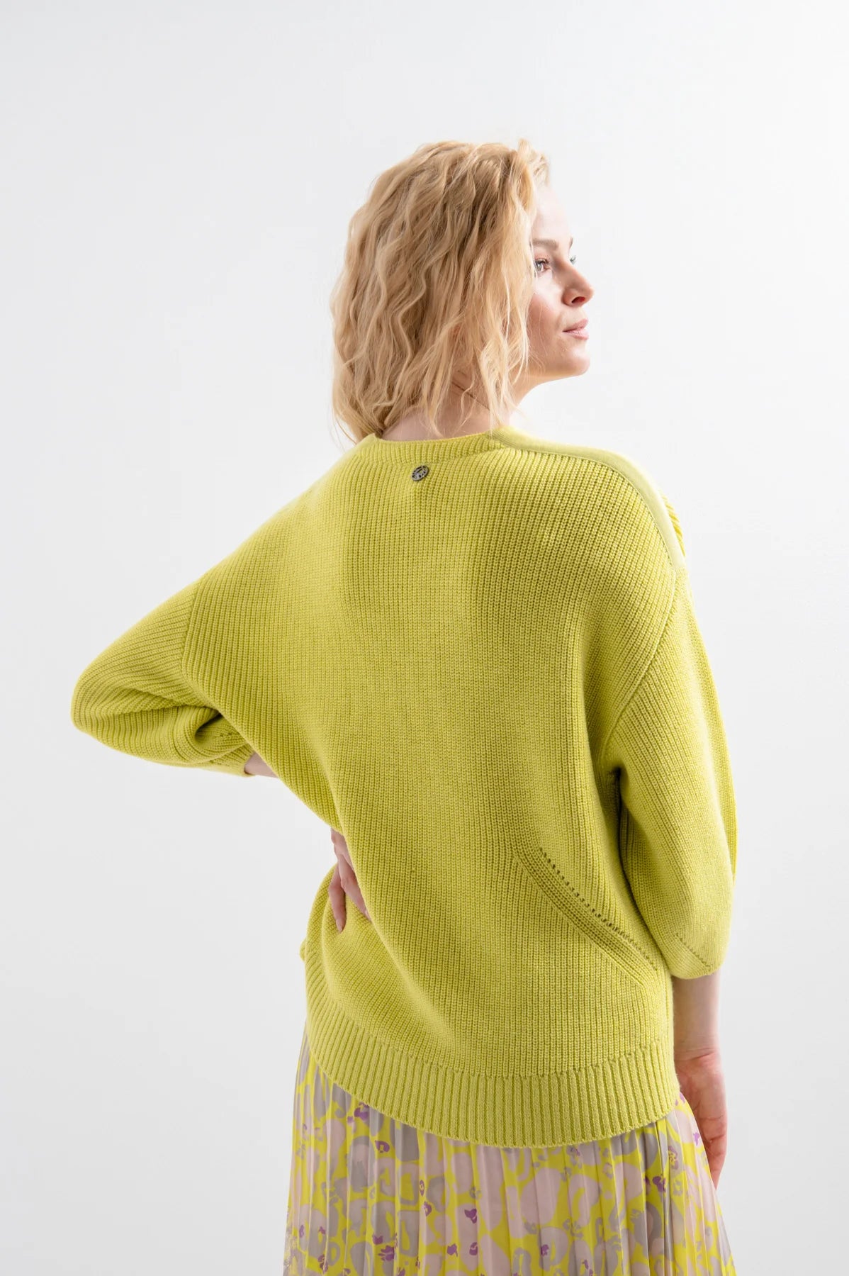 Knit Sweater with V-Neckline