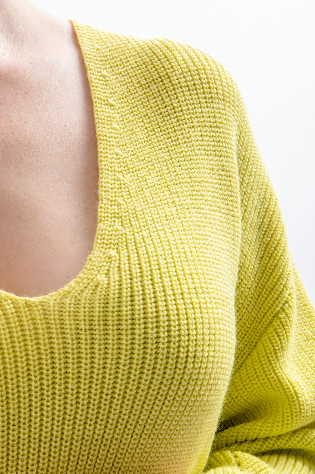 Knit Sweater with V-Neckline
