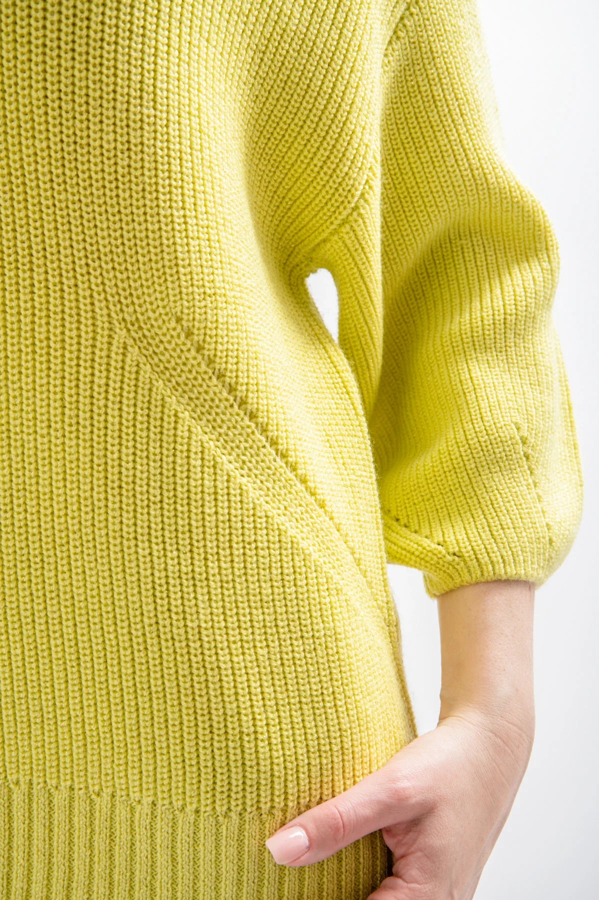 Knit Sweater with V-Neckline