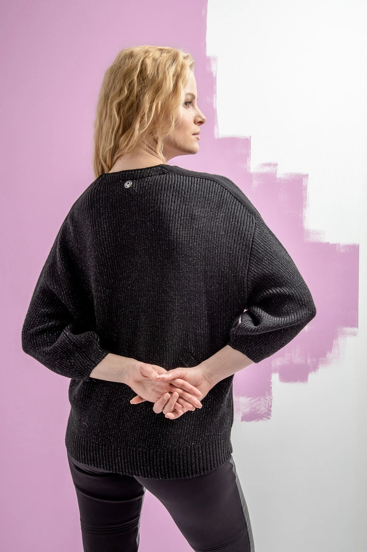 Knit Sweater with V-Neckline