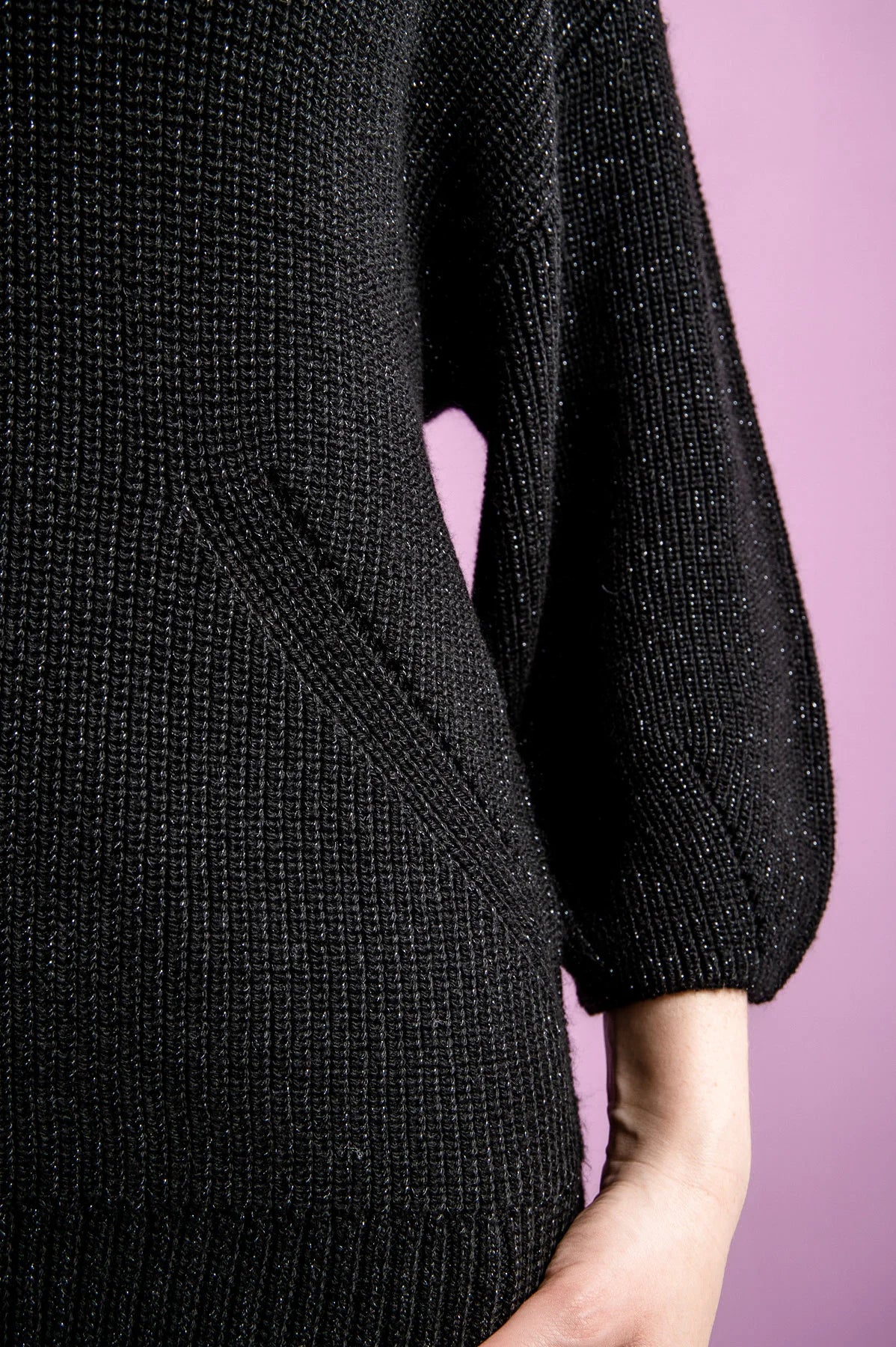 Knit Sweater with V-Neckline