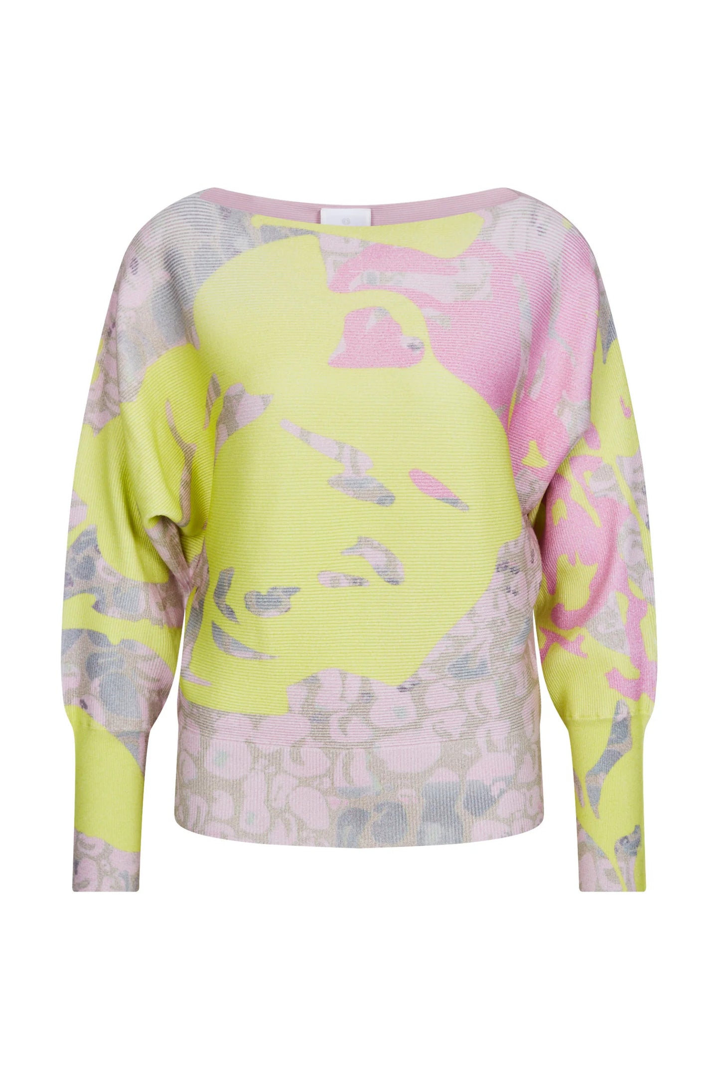 Knit Sweater with All-Over Print