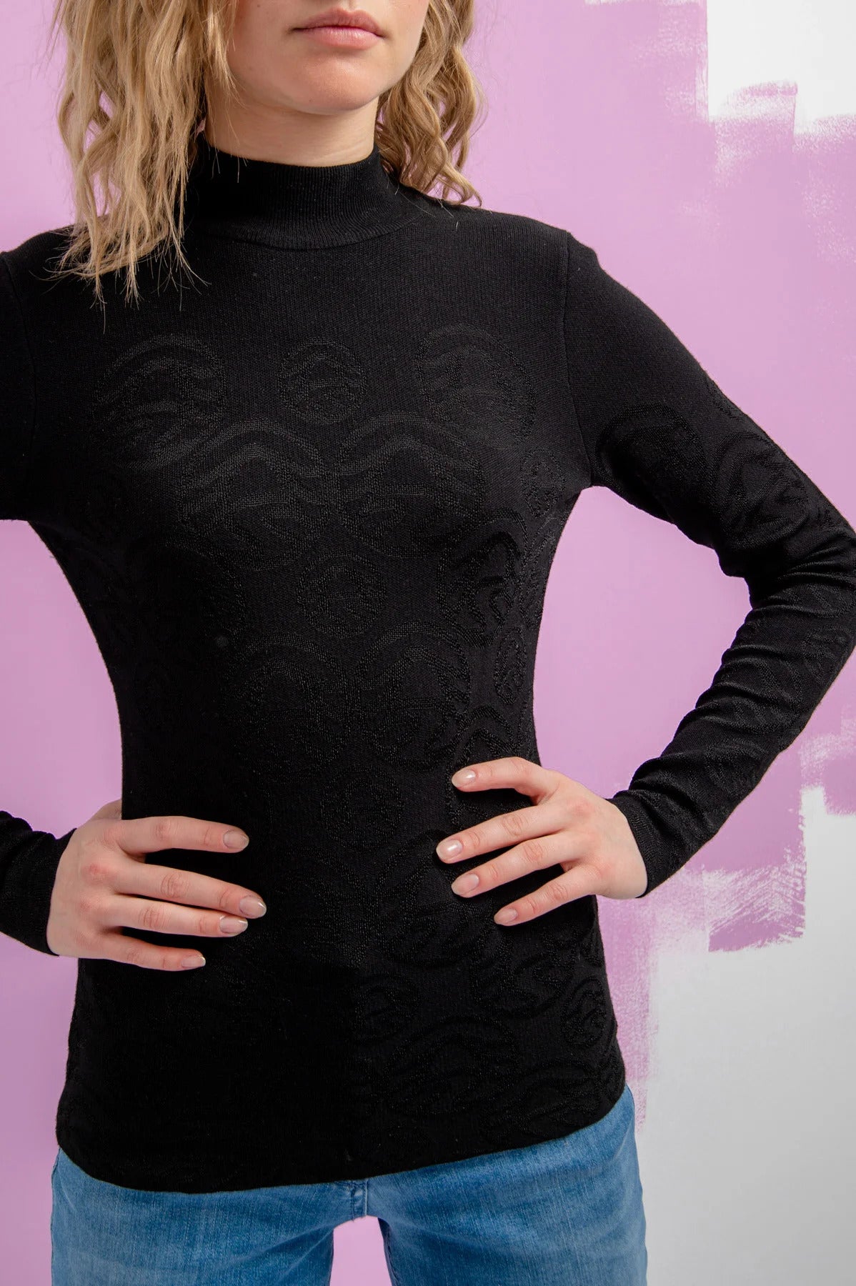 Stand-Up Collar Pullover