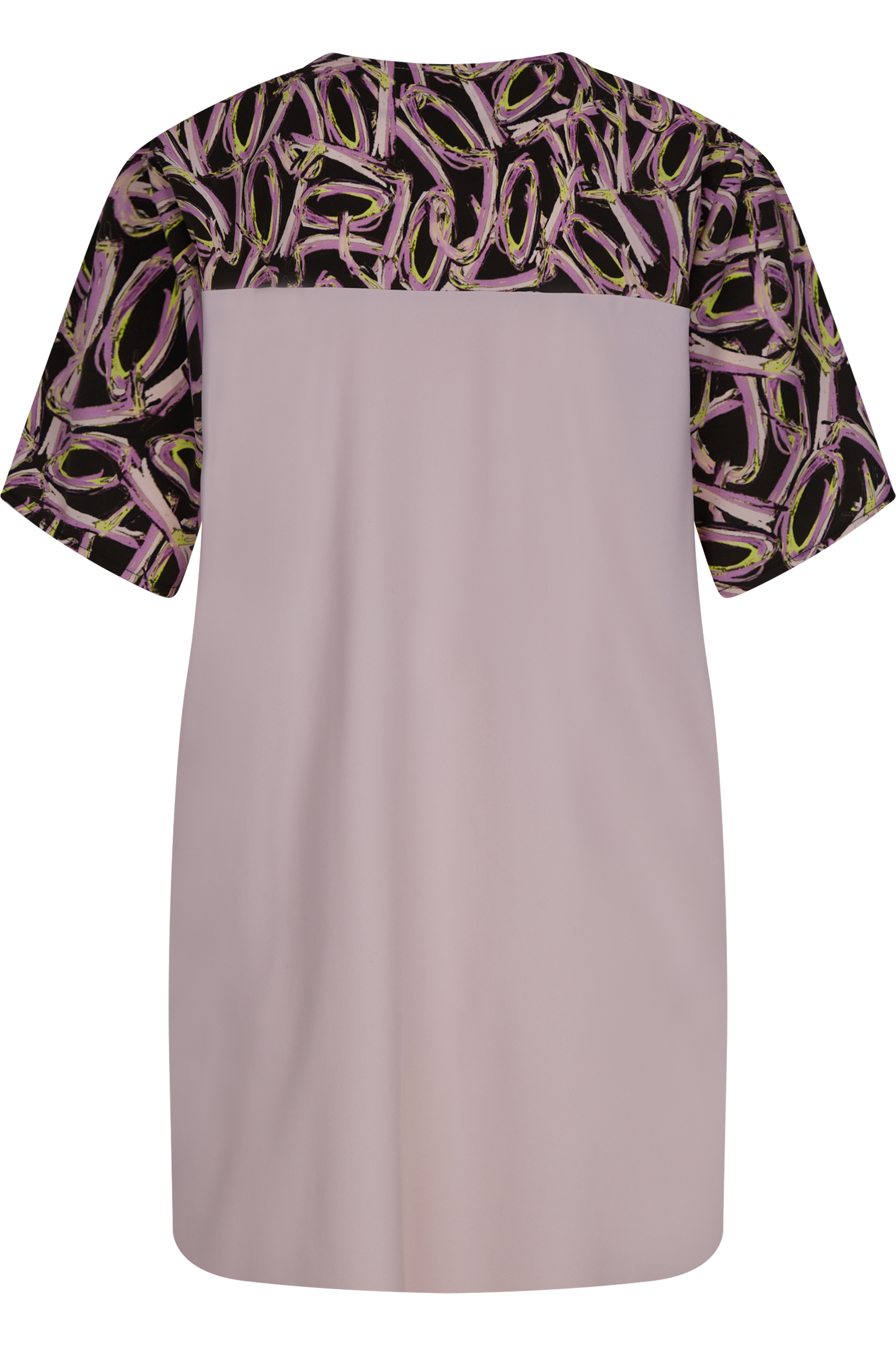 V-Neck Blouse with Geometric Print