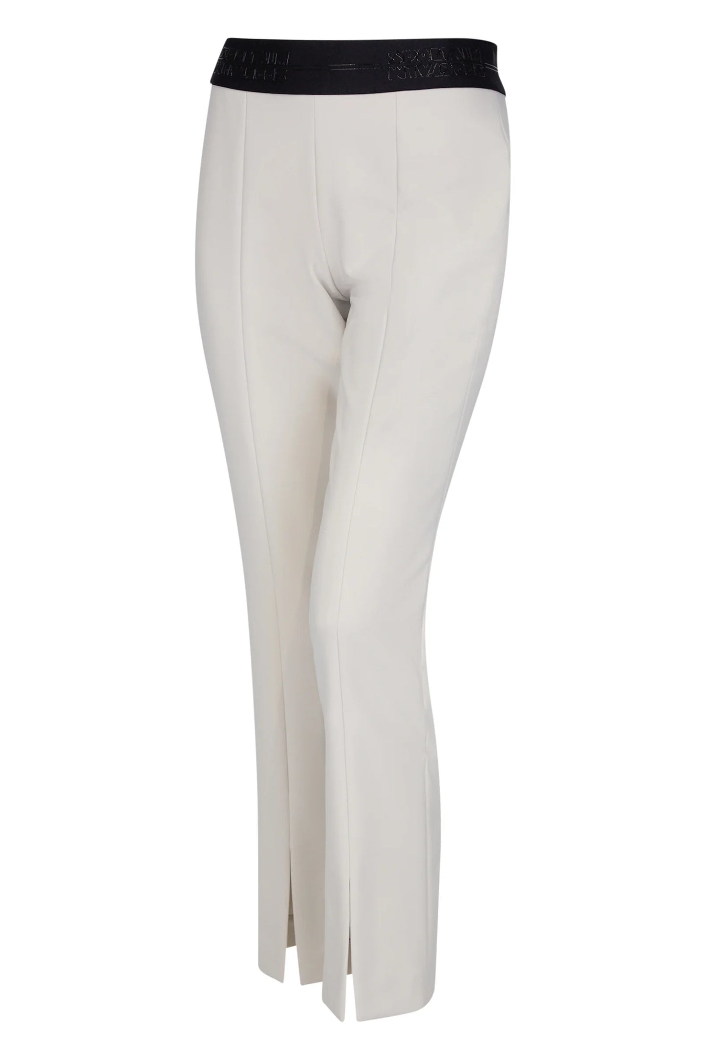 Straight Trousers with Ankle Slit