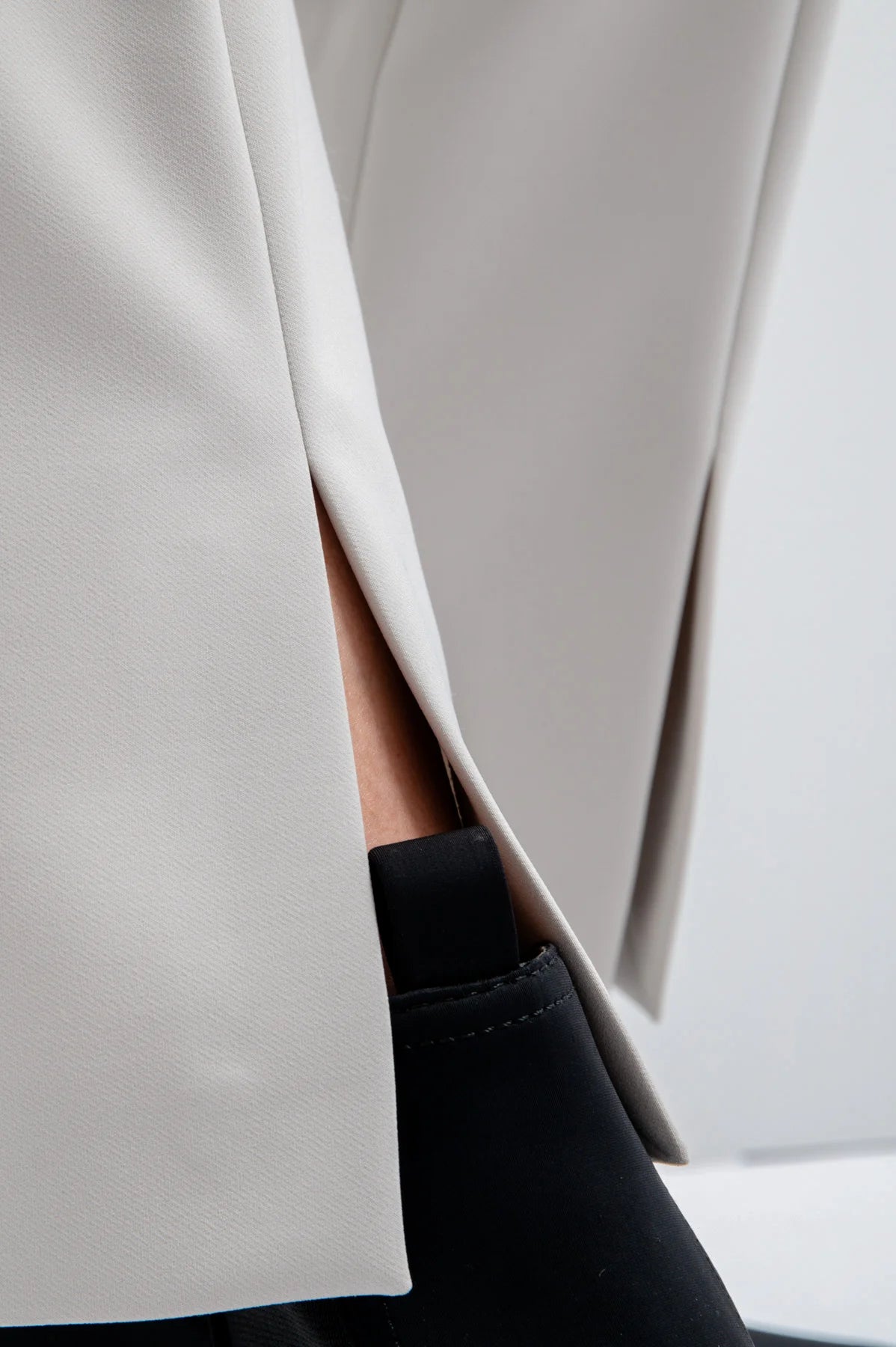 Straight Trousers with Ankle Slit
