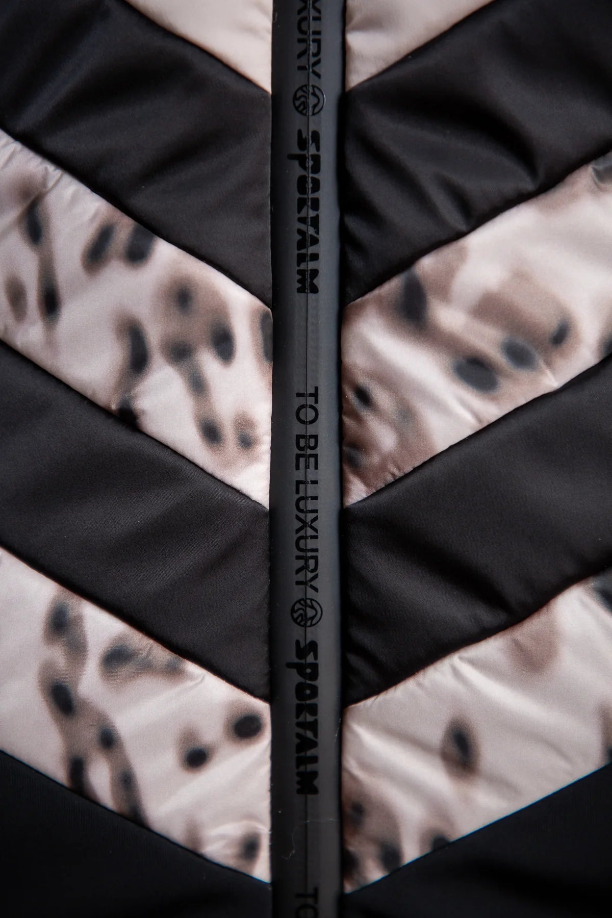 Jacket with Contrast Block and Leo Print