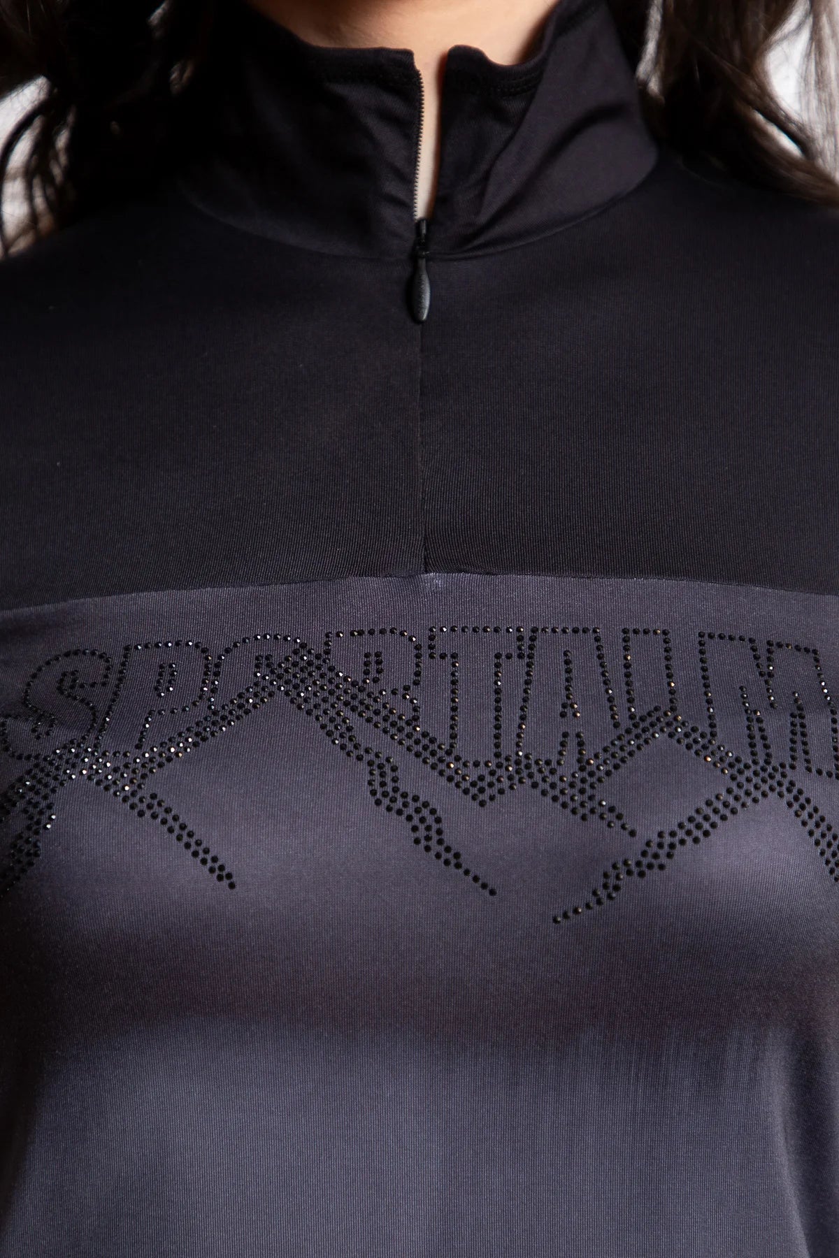 Sweatshirt with Rhinestone Pattern