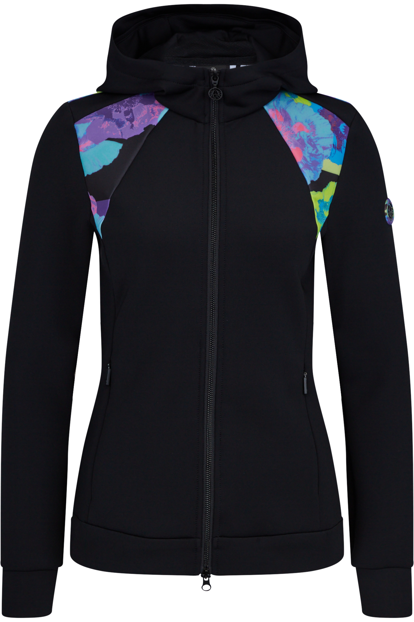 Jacket with Floral Print Block