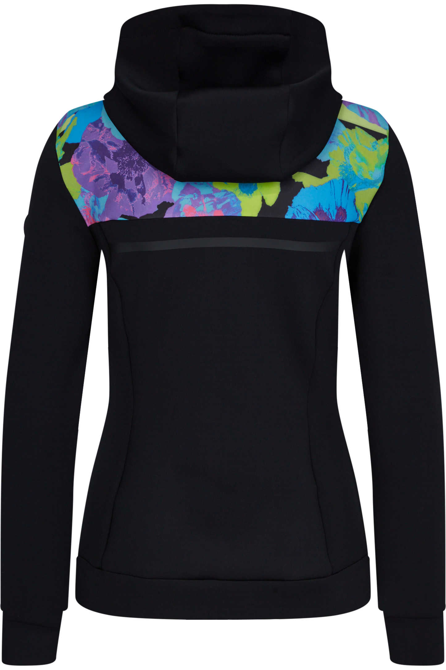 Jacket with Floral Print Block