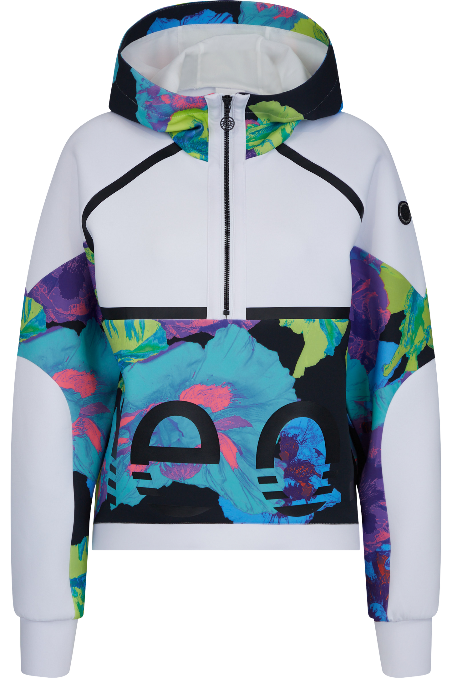 Sweatshirt with Floral Print Block