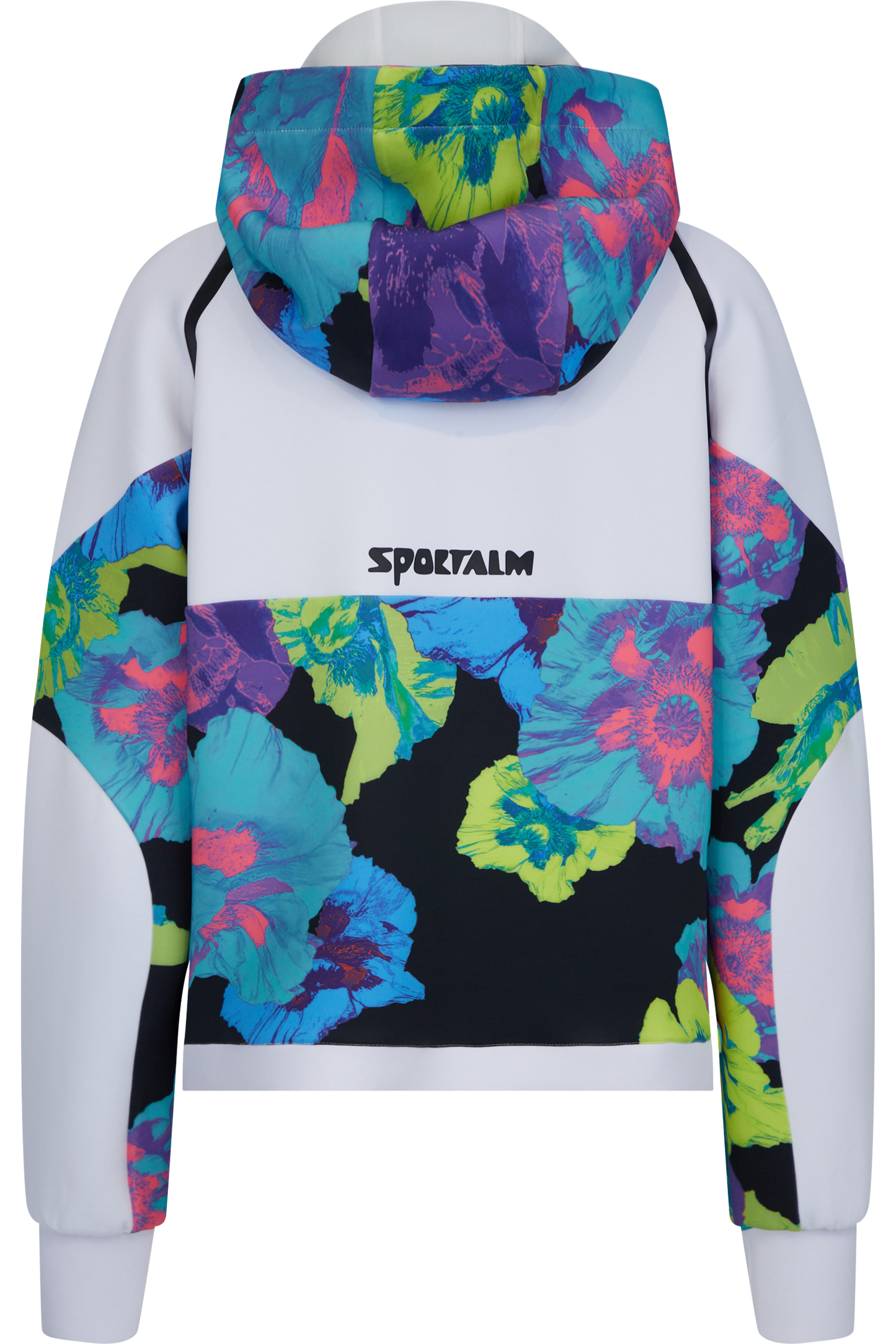 Sweatshirt with Floral Print Block