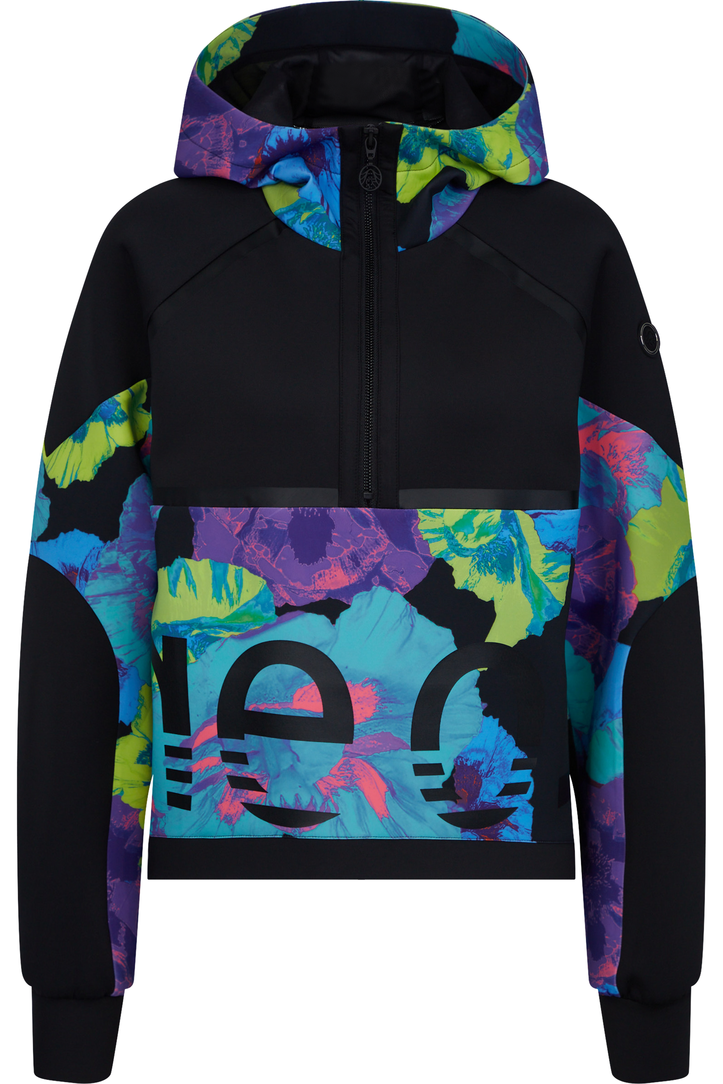 Sweatshirt with Floral Print Block