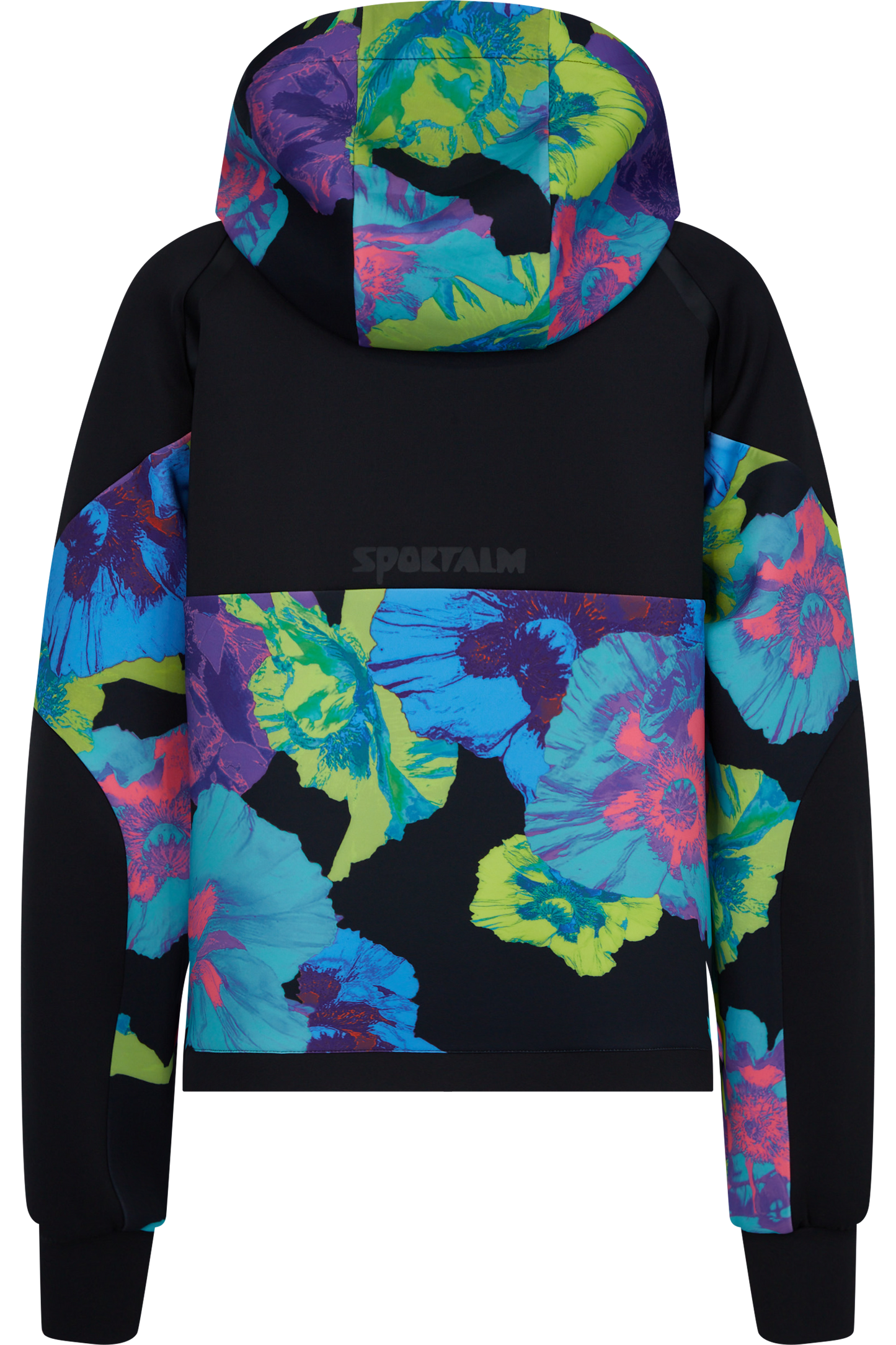Sweatshirt with Floral Print Block