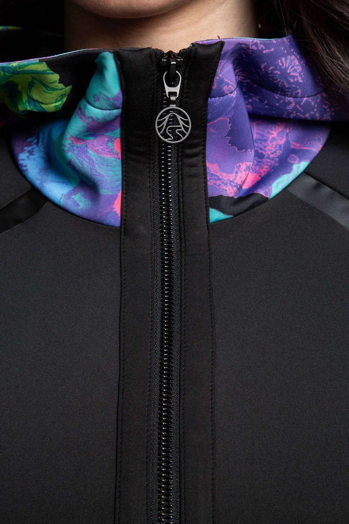 Sweatshirt with Floral Print Block