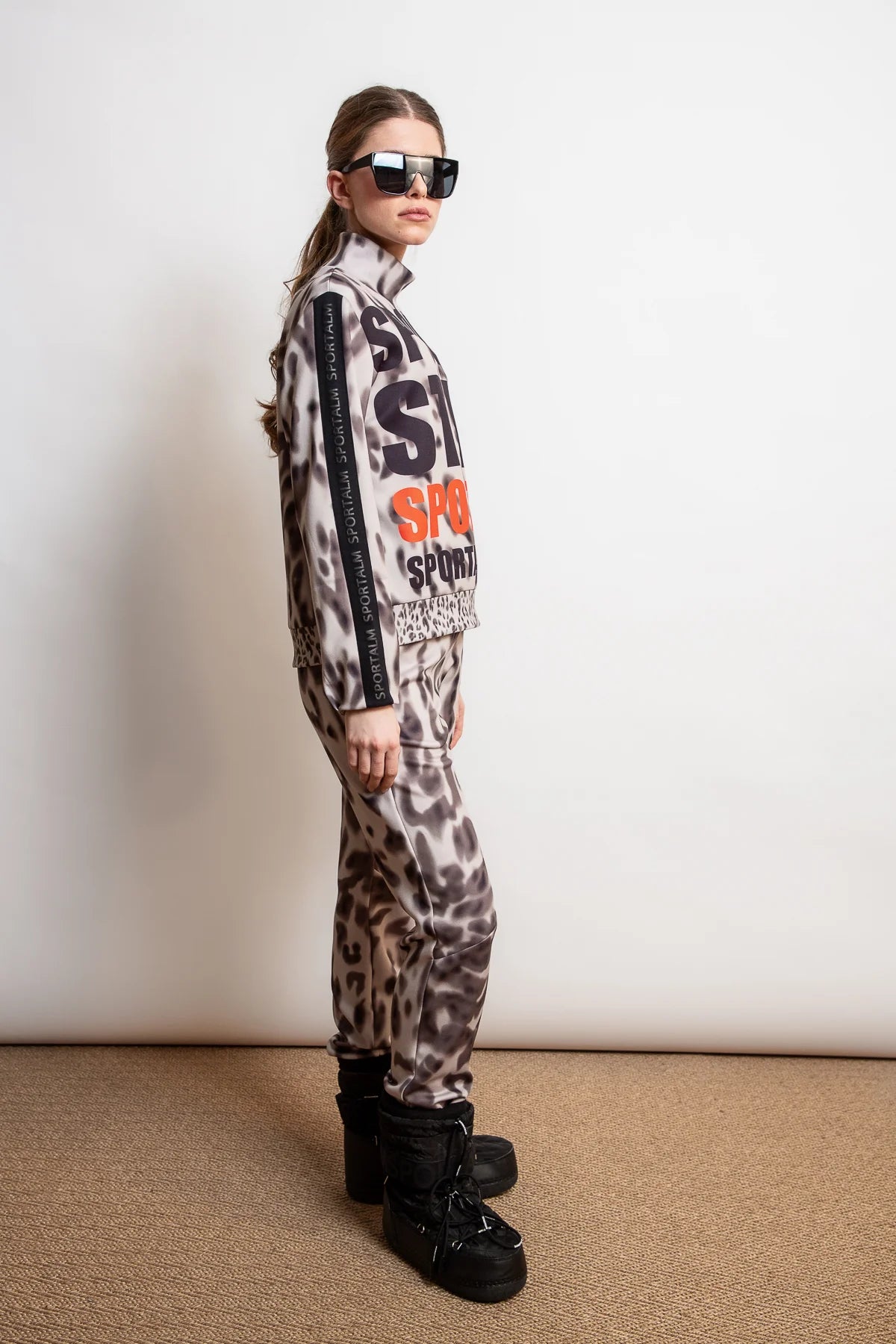 Sweatshirt with Mixed Print