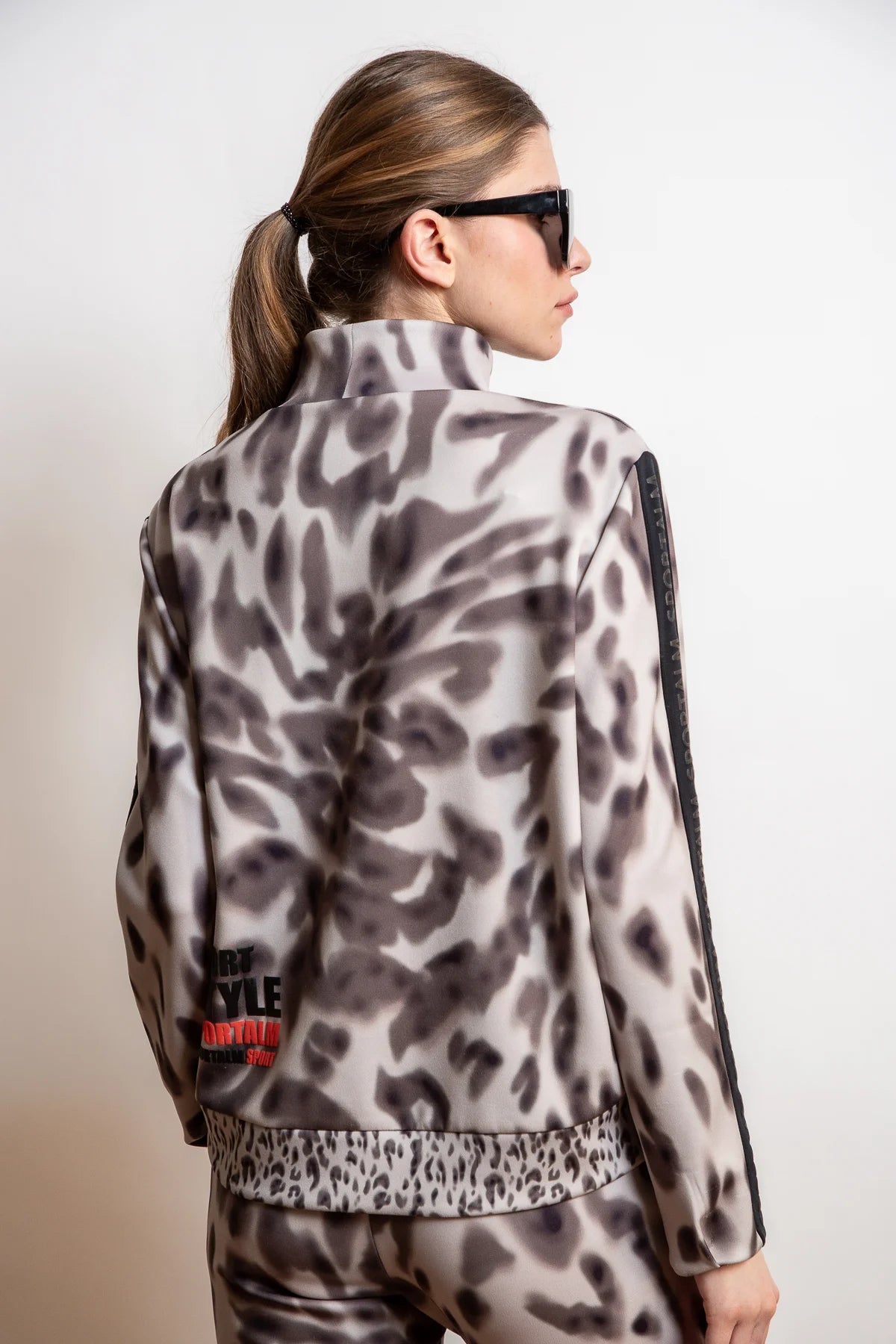 Sweatshirt with Mixed Print