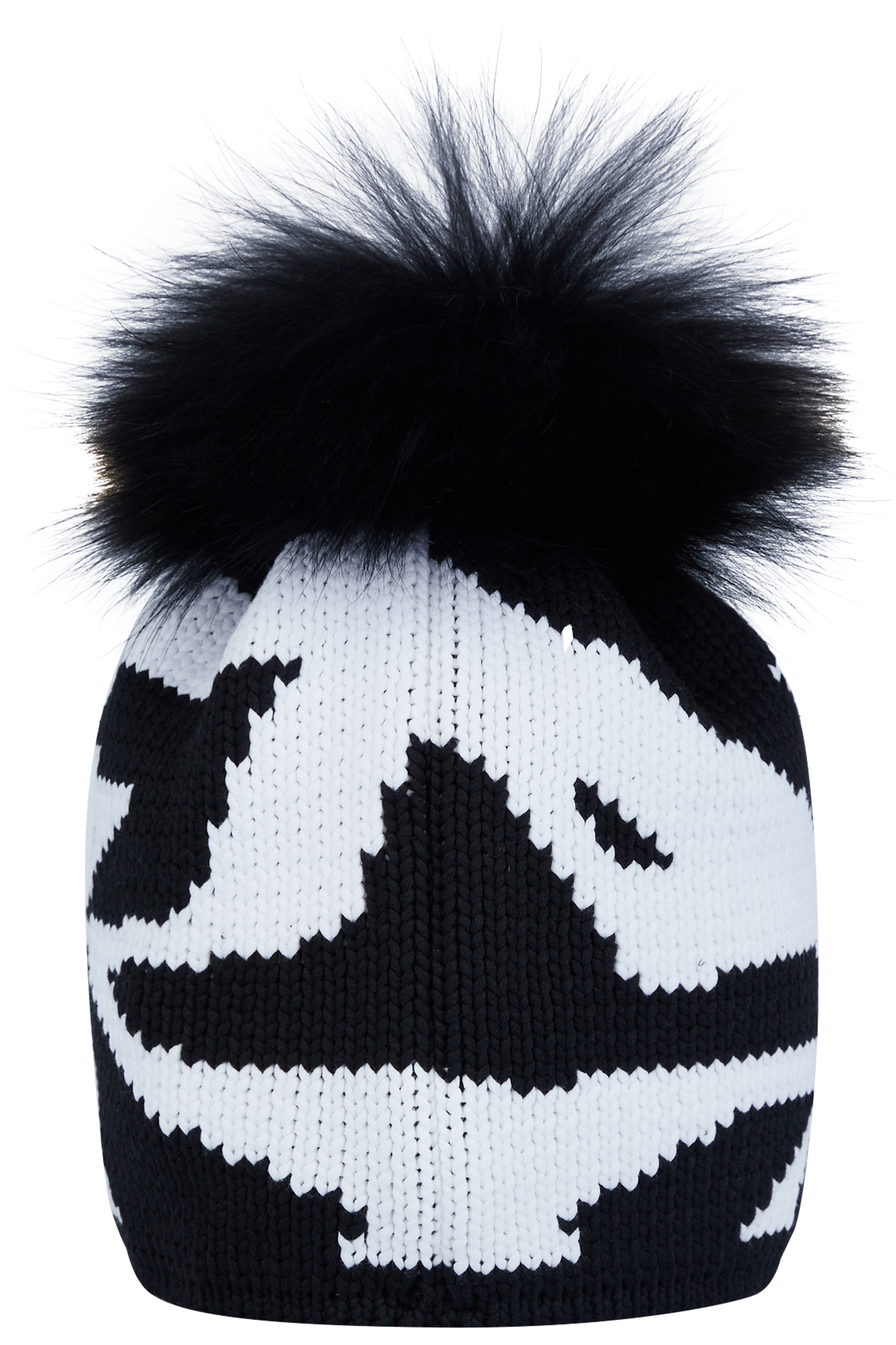 Coarse Knit Hat with Star Pattern