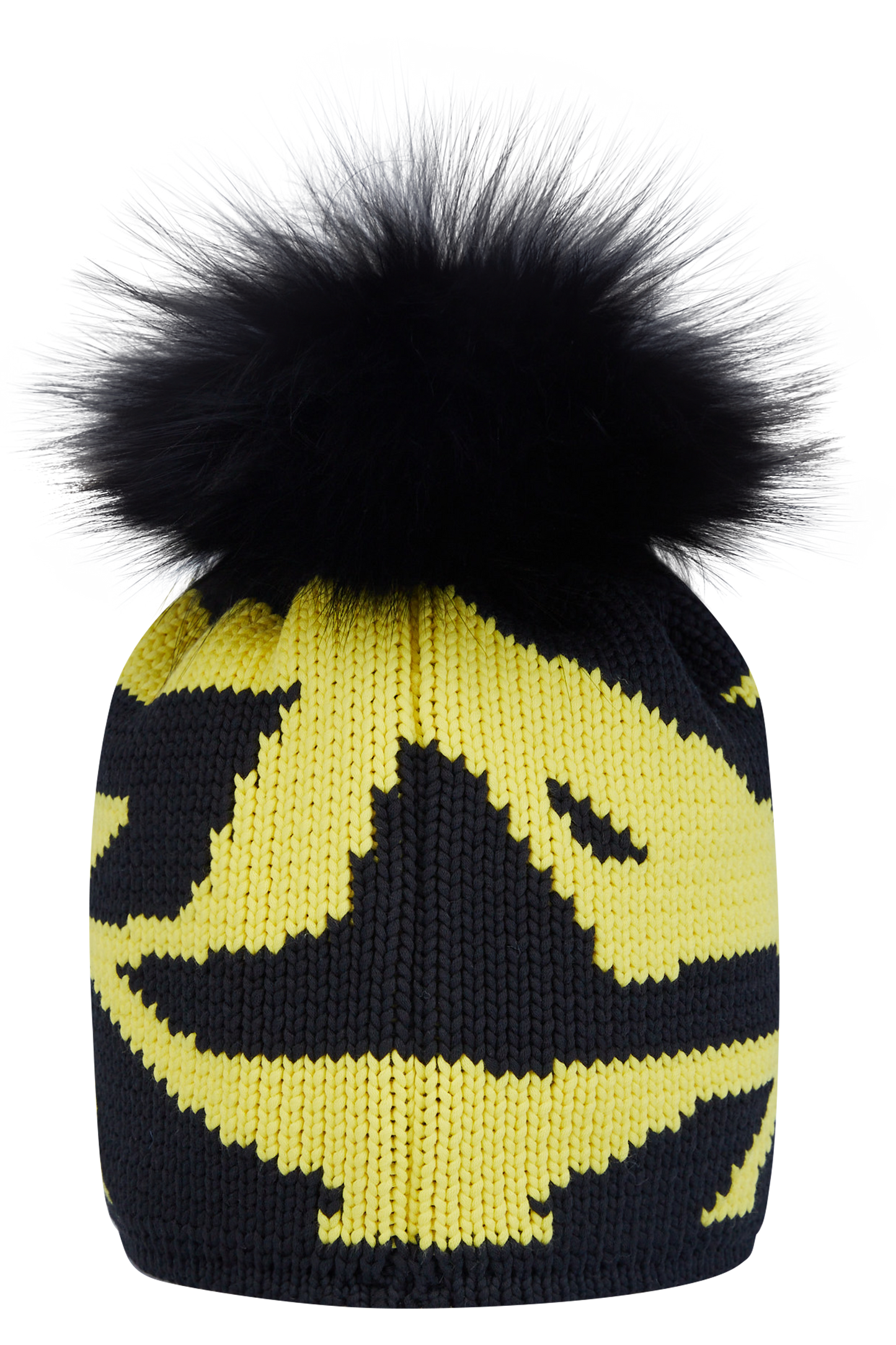 Coarse Knit Hat with Star Pattern
