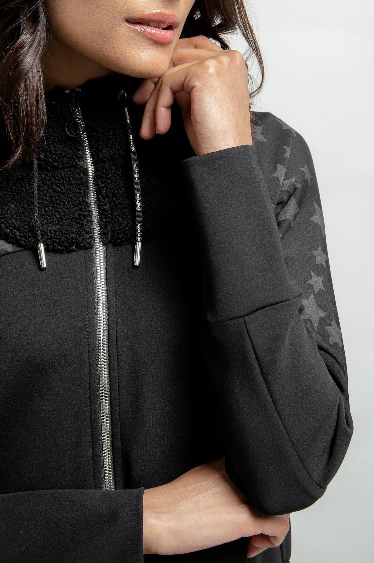 Oversized Jacket with Plush Hood