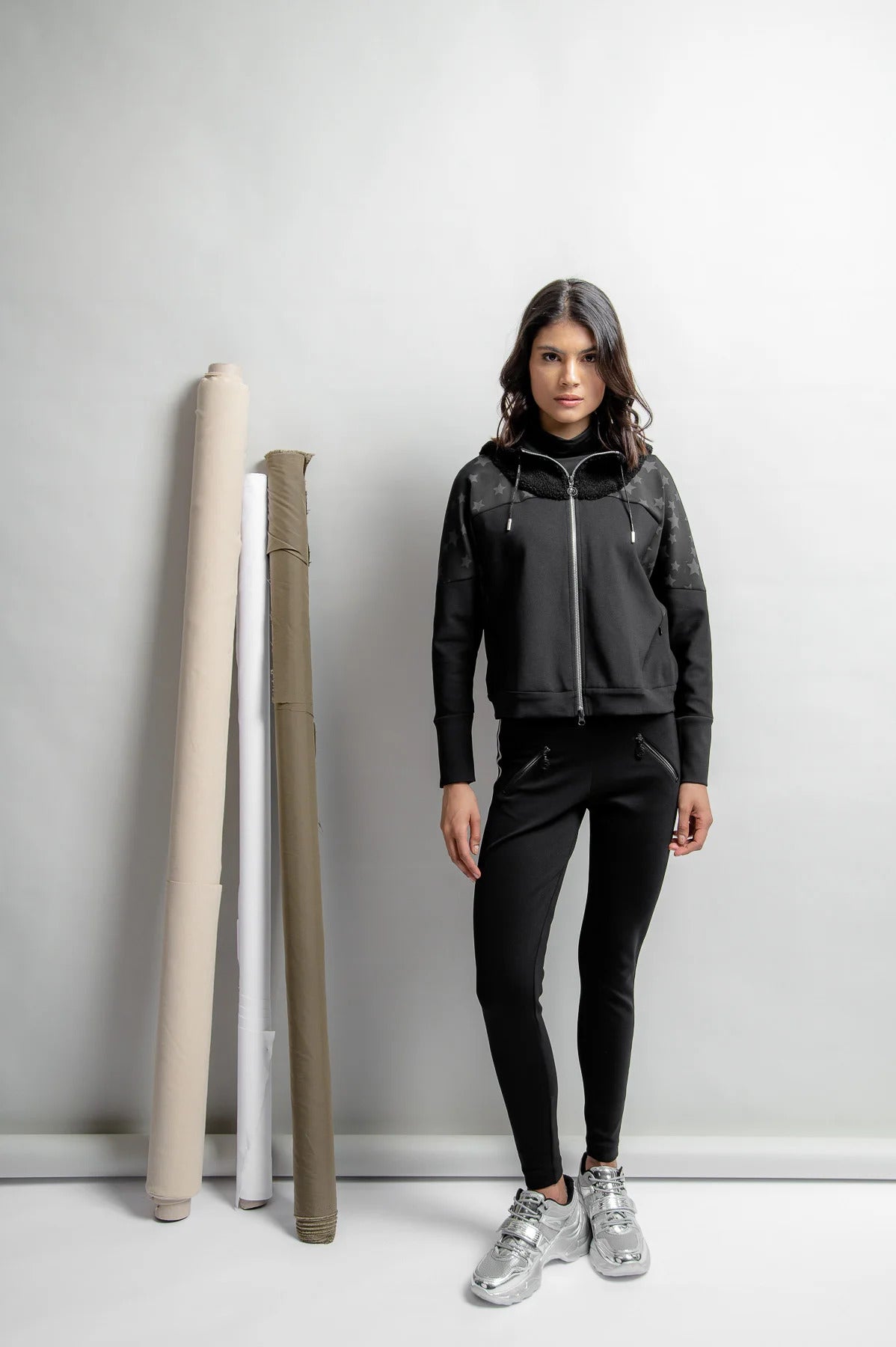 Oversized Jacket with Plush Hood