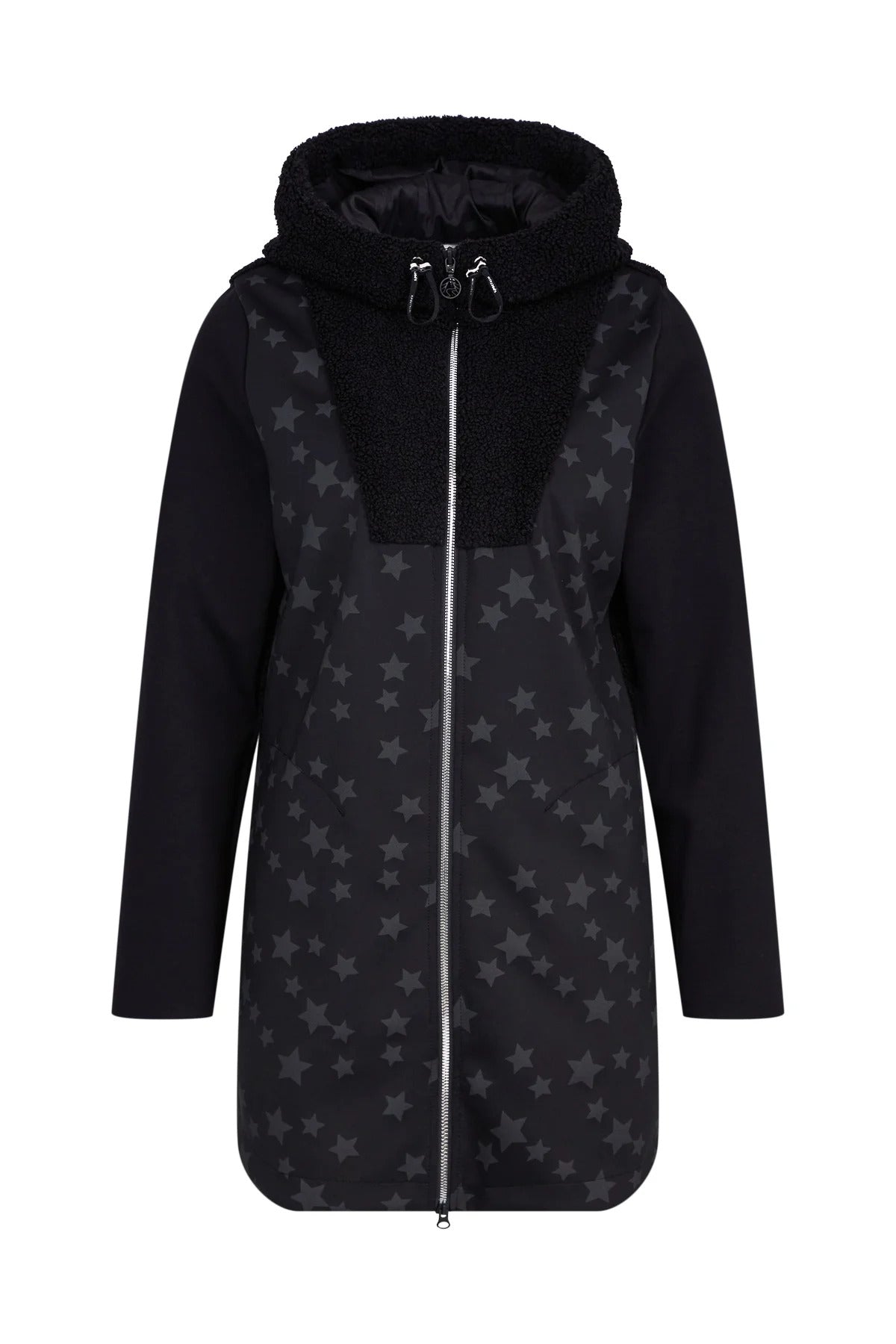 Sweat Jacket with Plush Hood