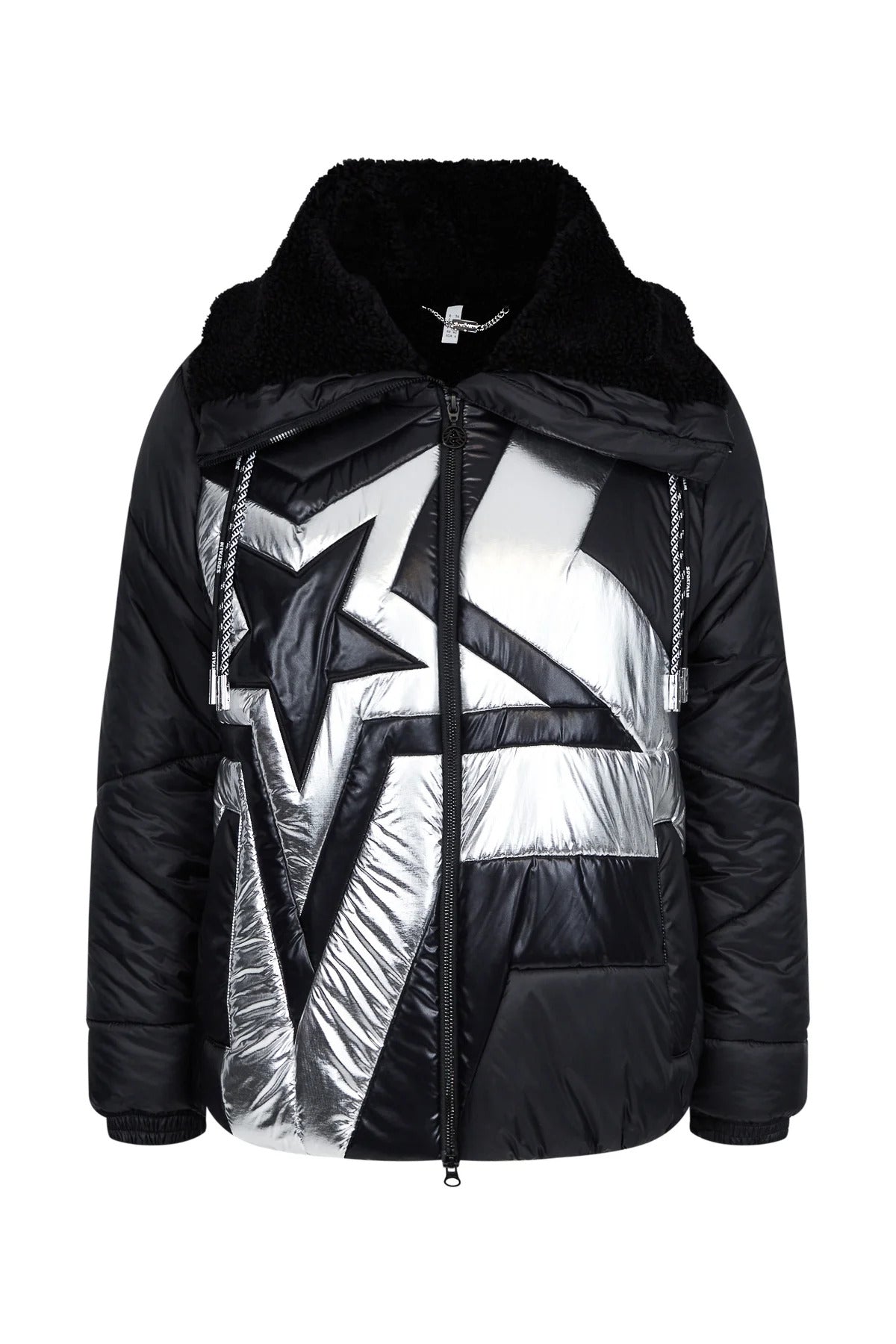 Stand Up Collar Jacket with Stars