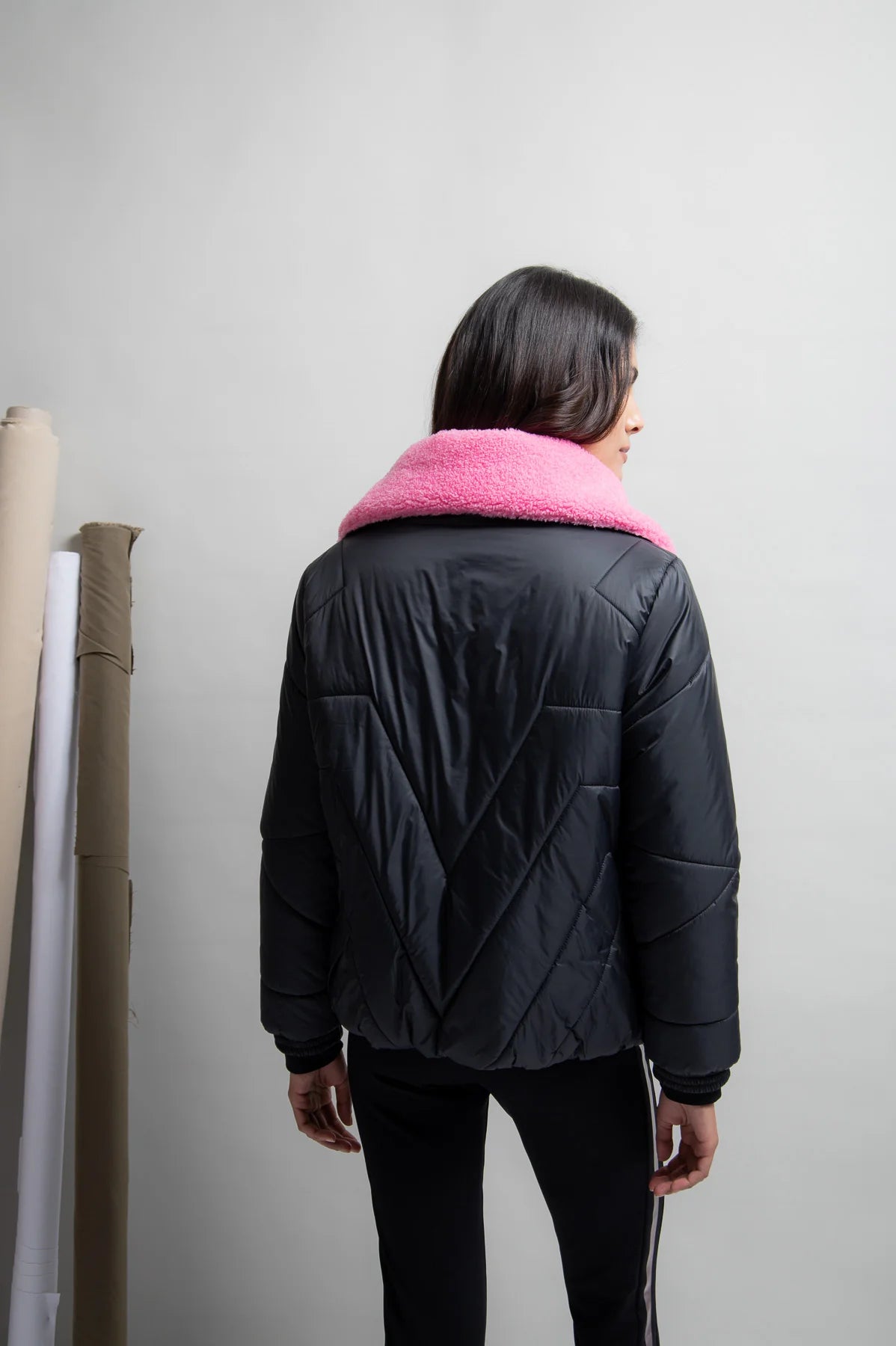 Stand Up Collar Jacket with Stars