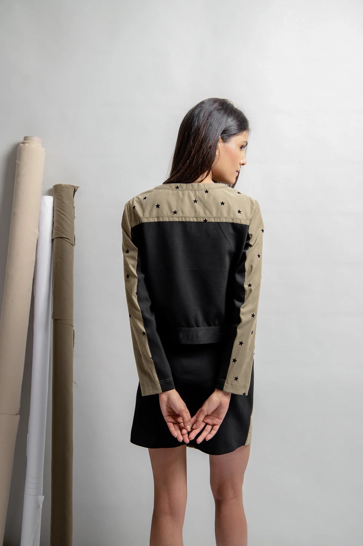 Jacket with Flock Print
